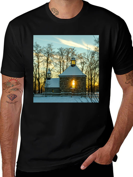 Winter Chapel Graphic Tee - Black