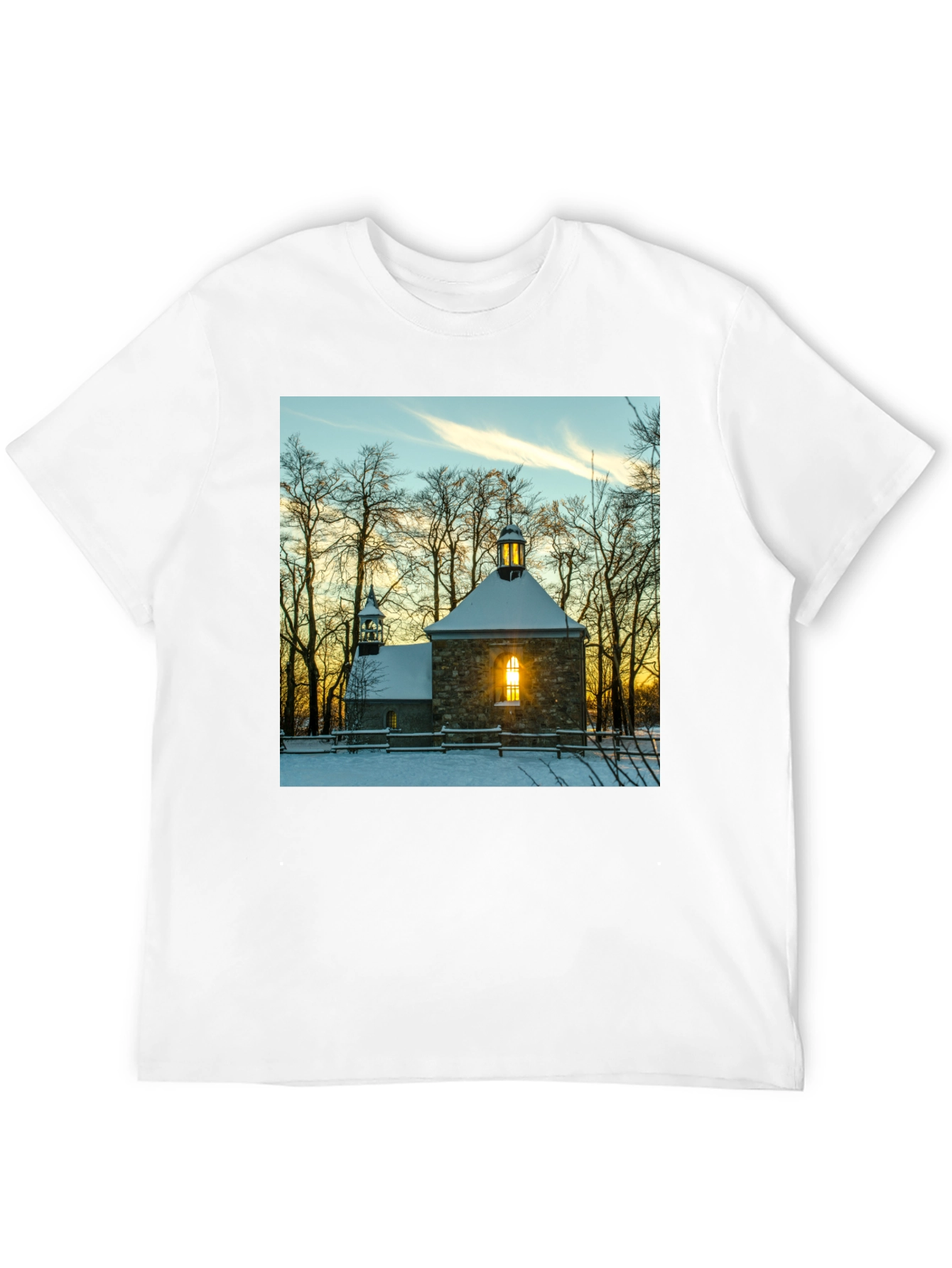 Winter Chapel Graphic Tee - Black