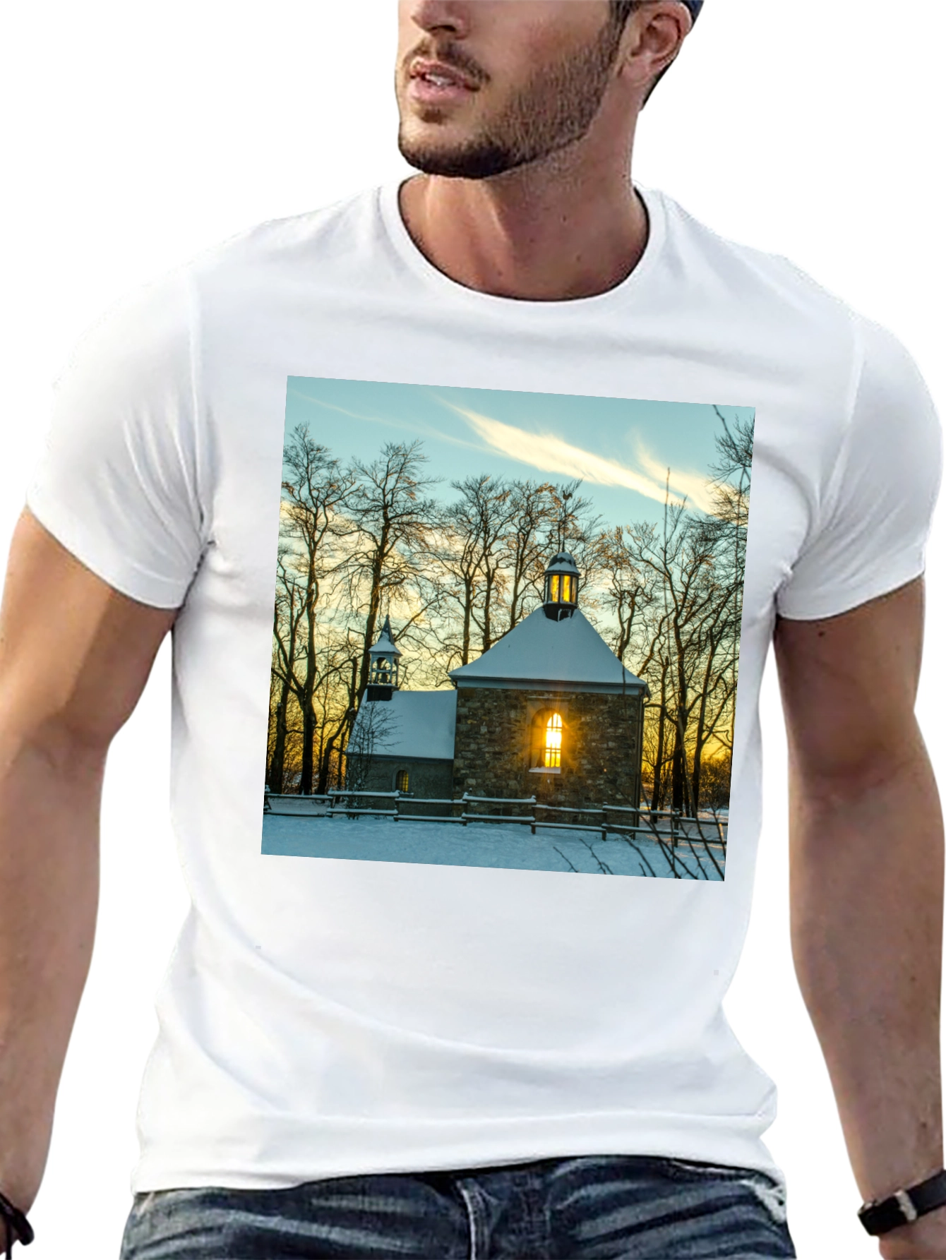 Winter Chapel Graphic Tee - Black