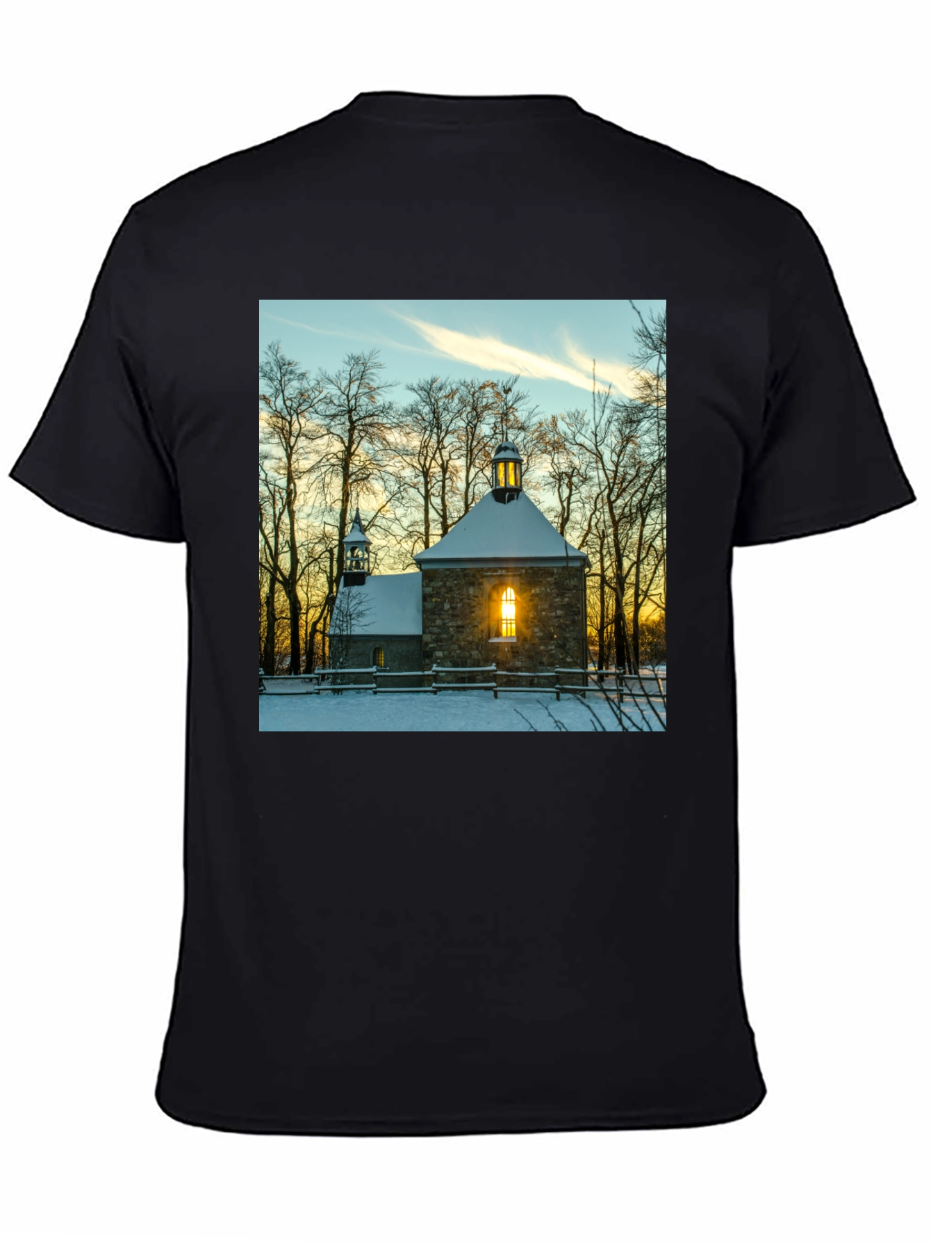 Winter Chapel Graphic Tee - Black
