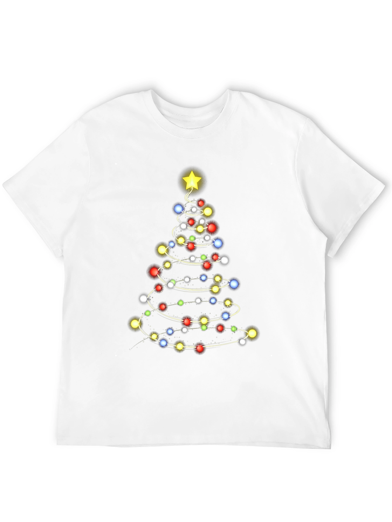 Christmas Tree Lights Mens T-Shirt
