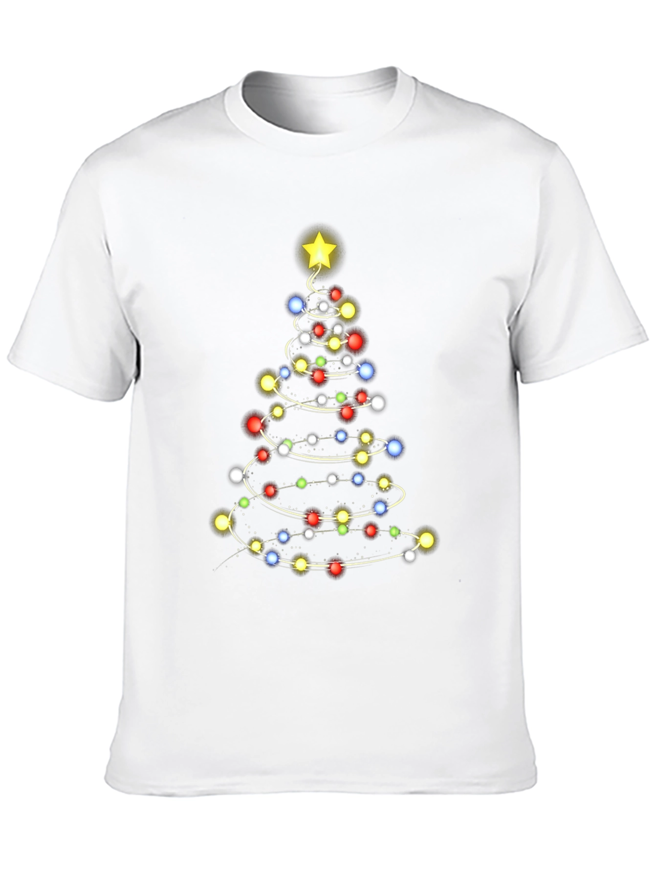 Christmas Tree Lights Mens T-Shirt