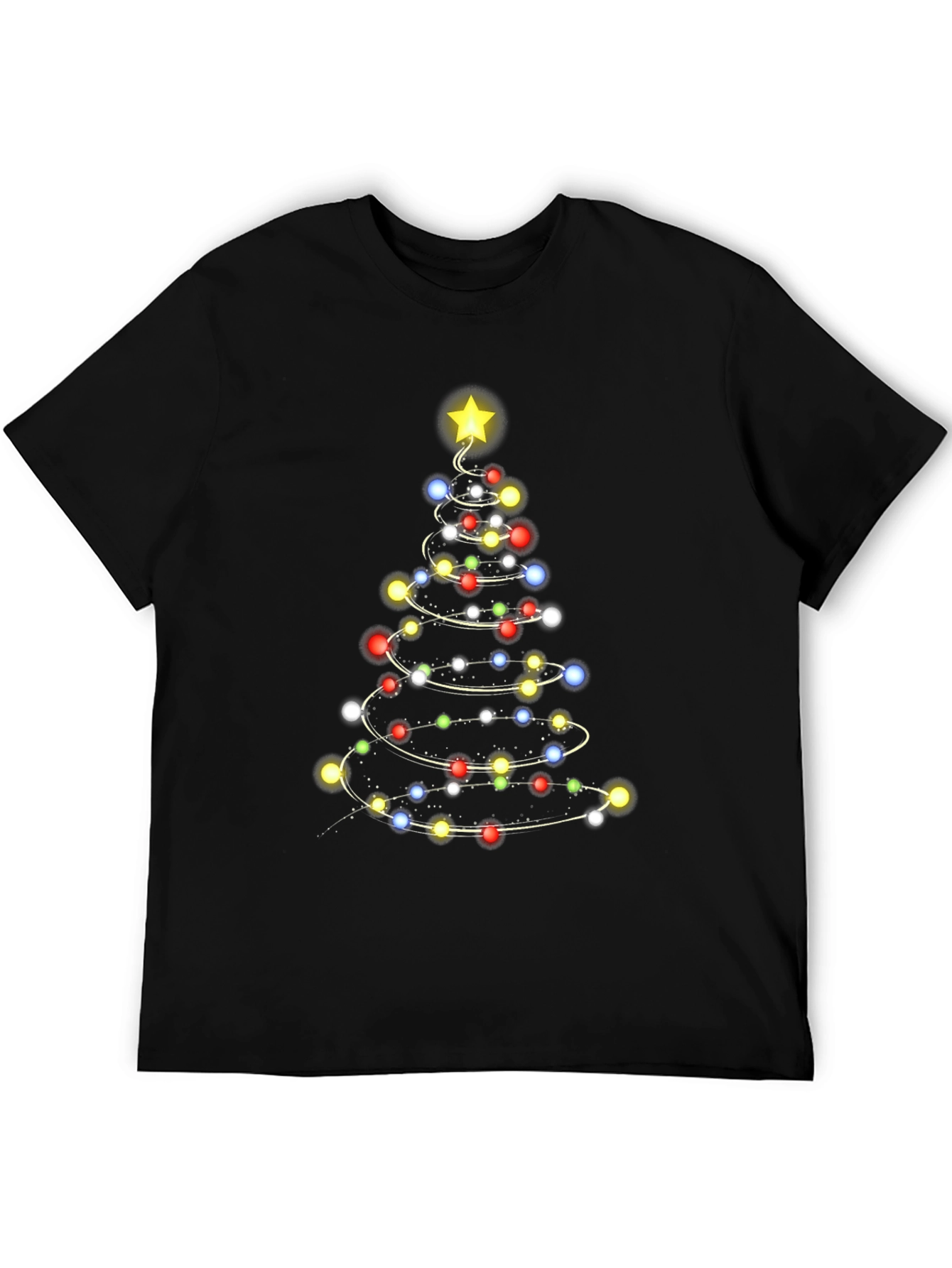 Christmas Tree Lights Mens T-Shirt