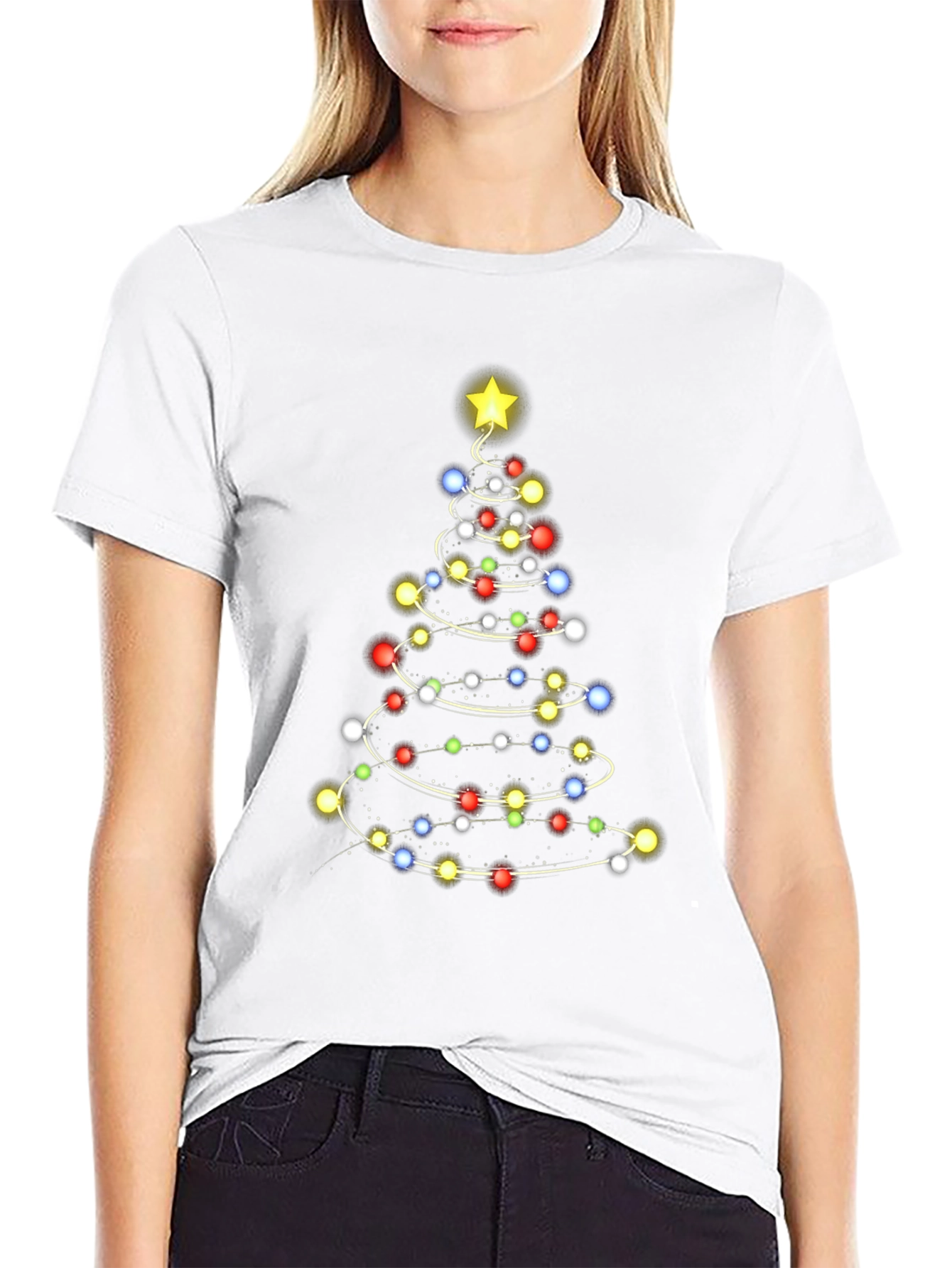 Christmas Tree Lights Mens T-Shirt