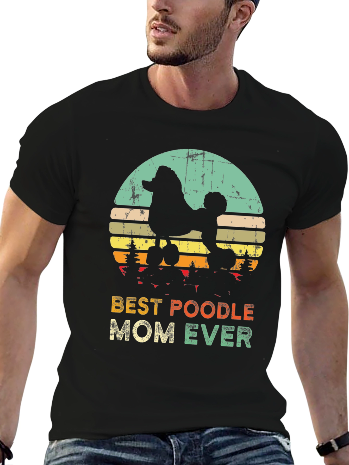 Best Poodle Mom Ever T-Shirt - Retro Design
