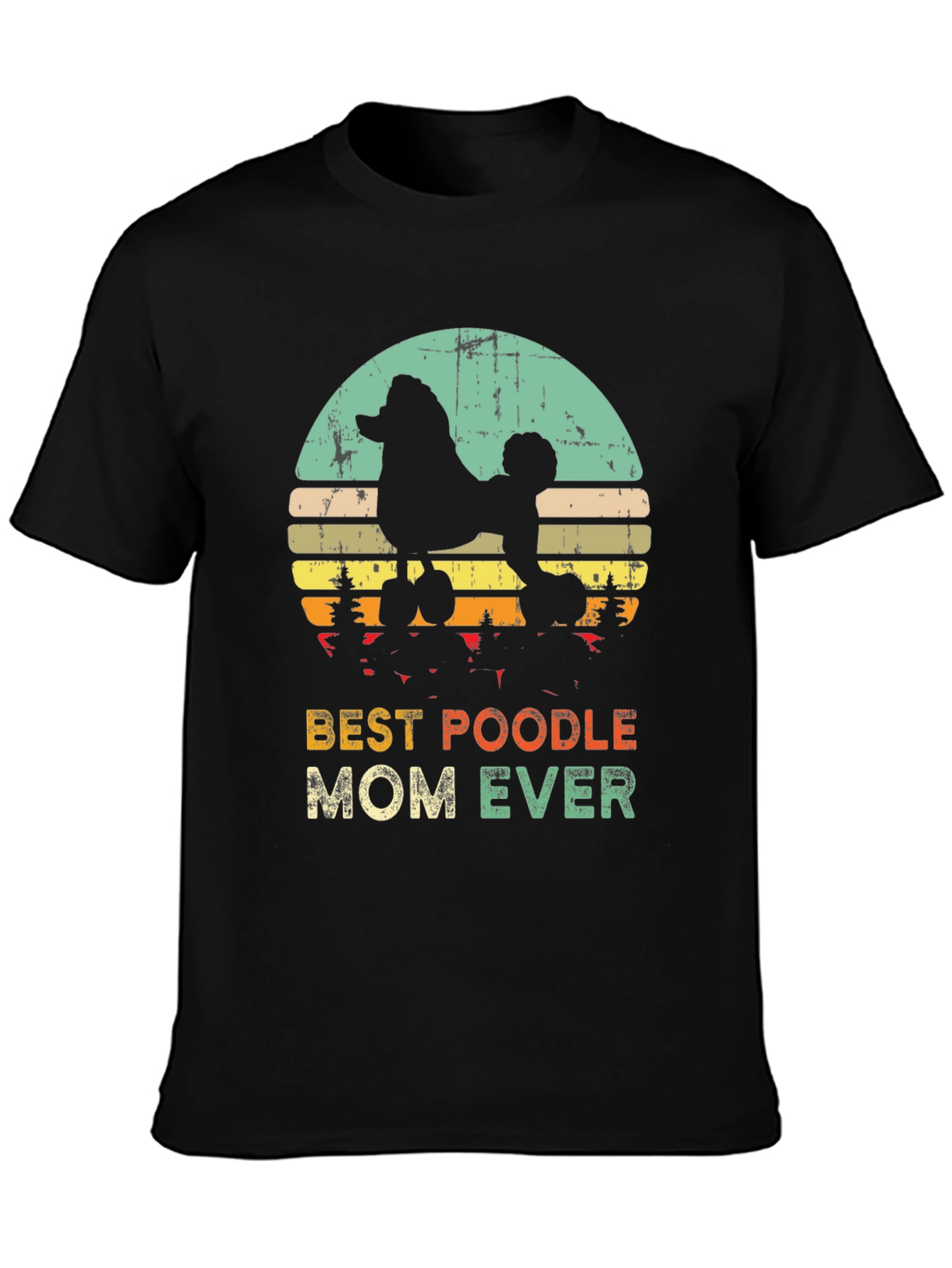 Best Poodle Mom Ever T-Shirt - Retro Design