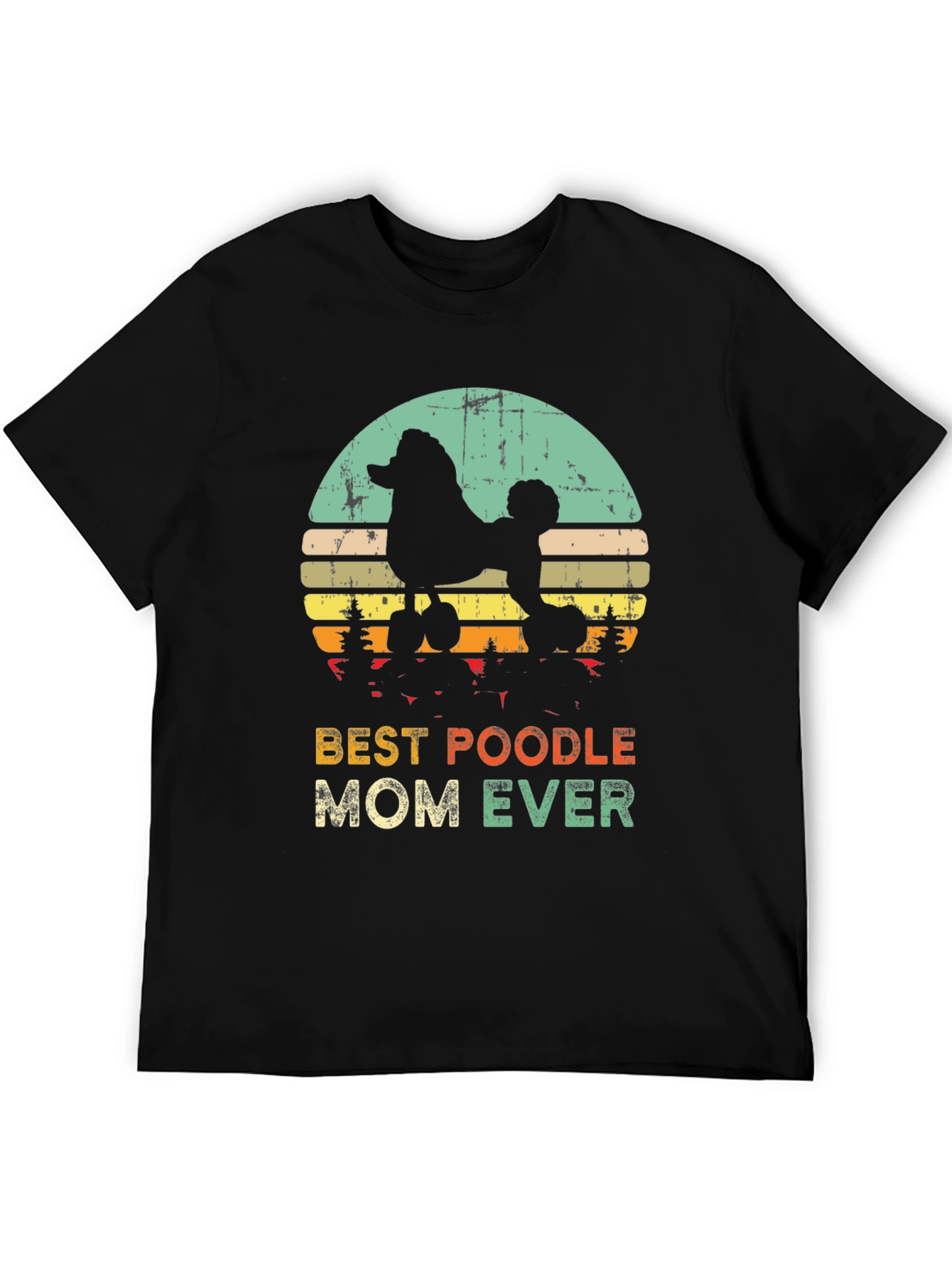 Best Poodle Mom Ever T-Shirt - Retro Design