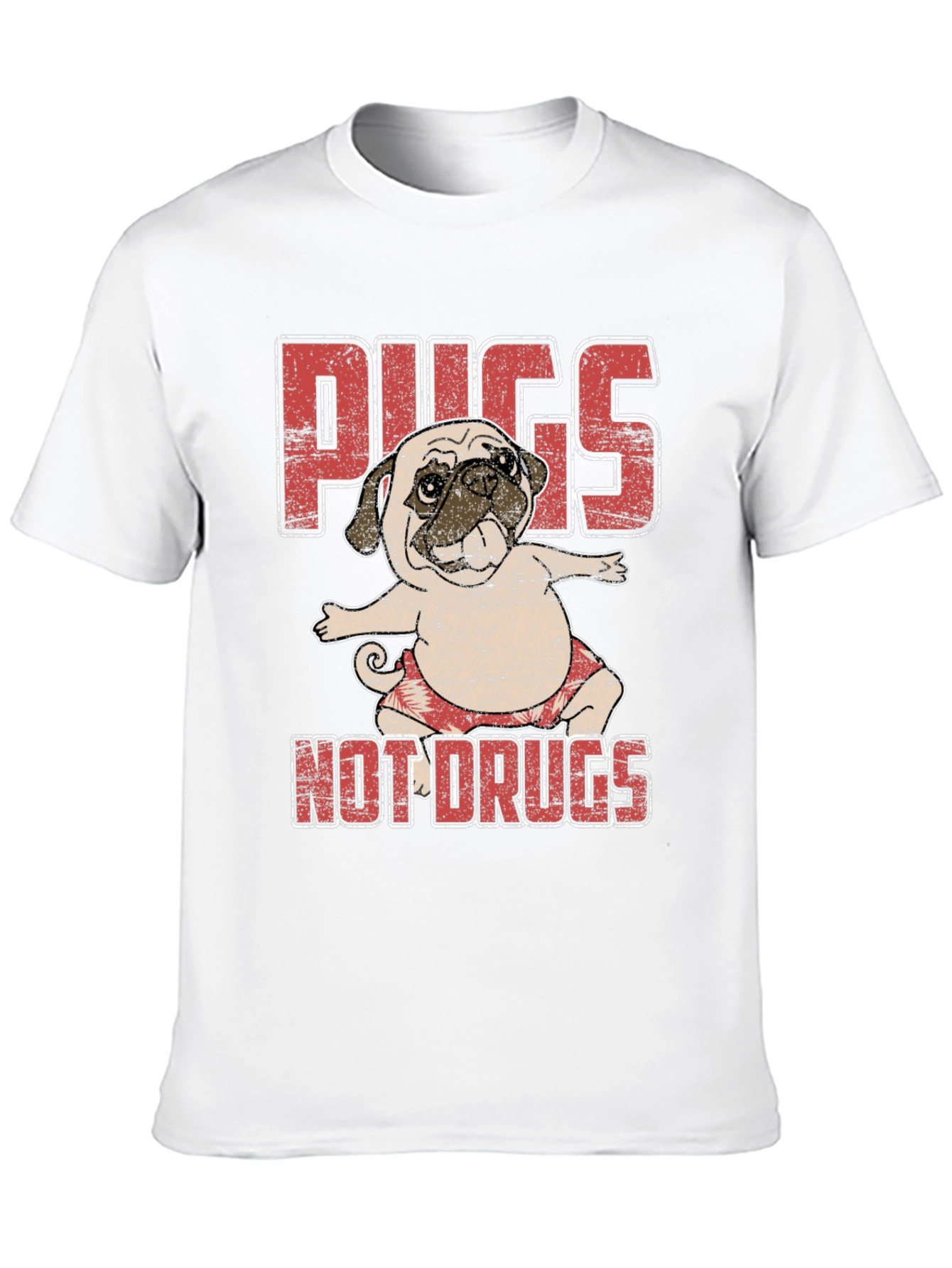 Pugs Not Drugs T-Shirt Cute Dog Tee