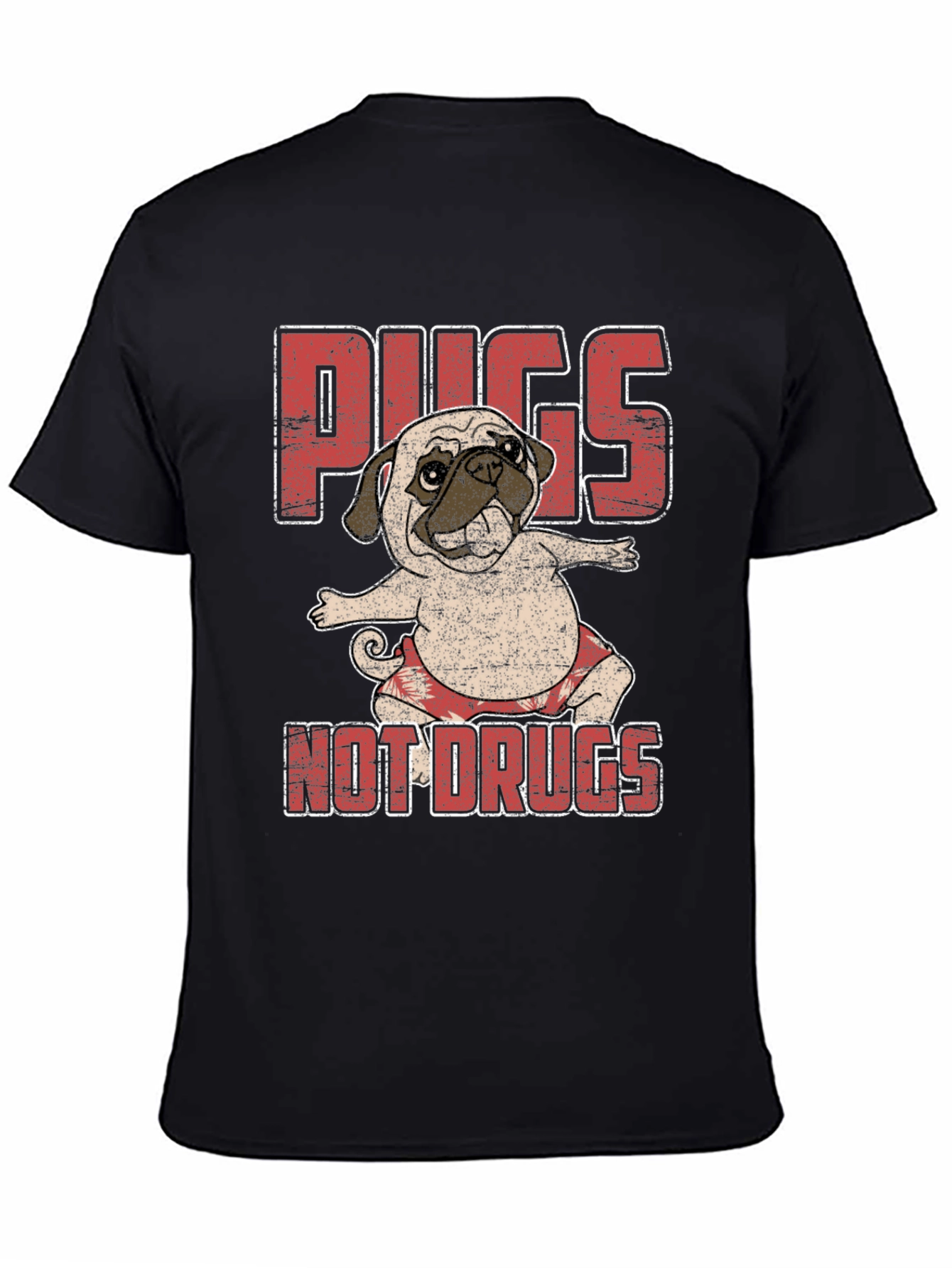 Pugs Not Drugs T-Shirt Cute Dog Tee