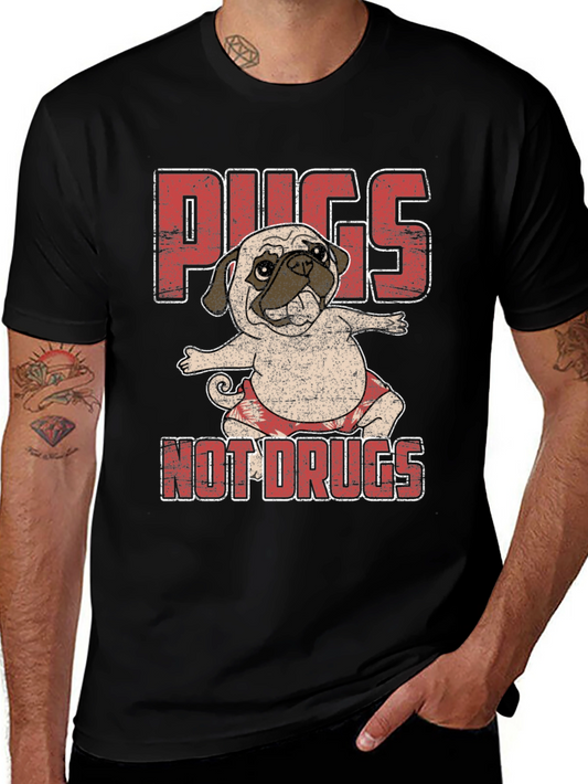 Pugs Not Drugs T-Shirt Cute Dog Tee