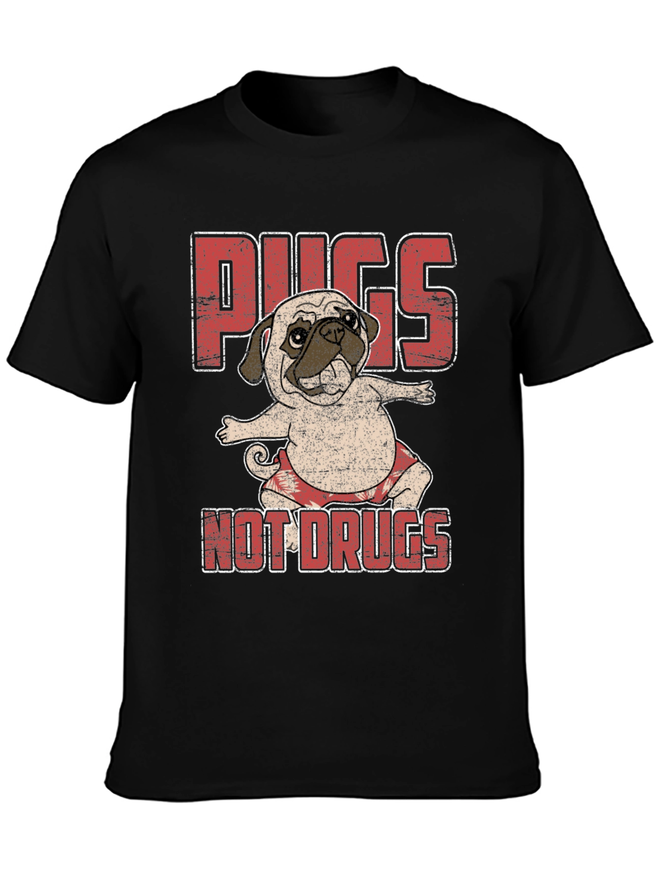 Pugs Not Drugs T-Shirt Cute Dog Tee