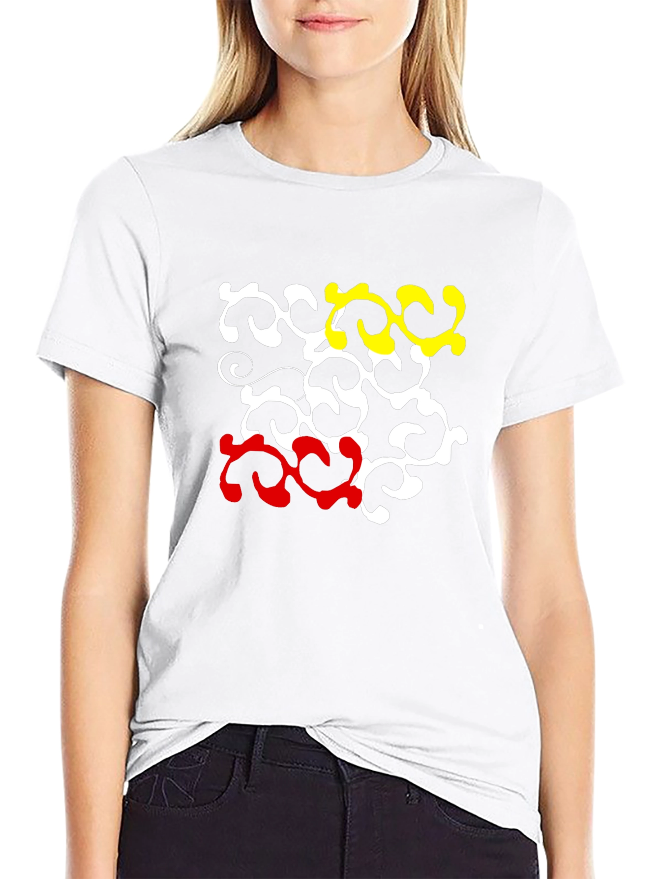 Abstract Pattern Crew Neck T-Shirt