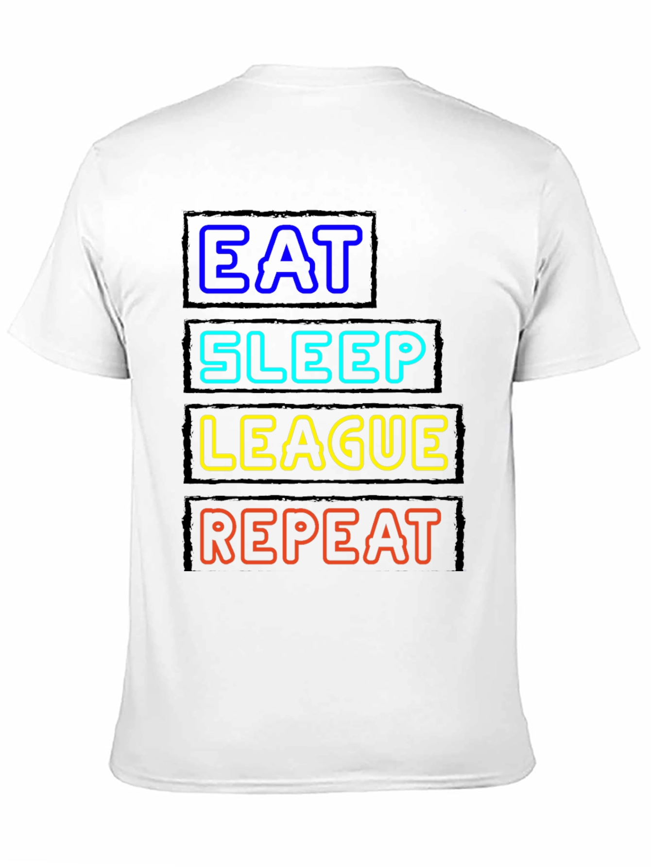 Eat Sleep League Repeat Black T-Shirt
