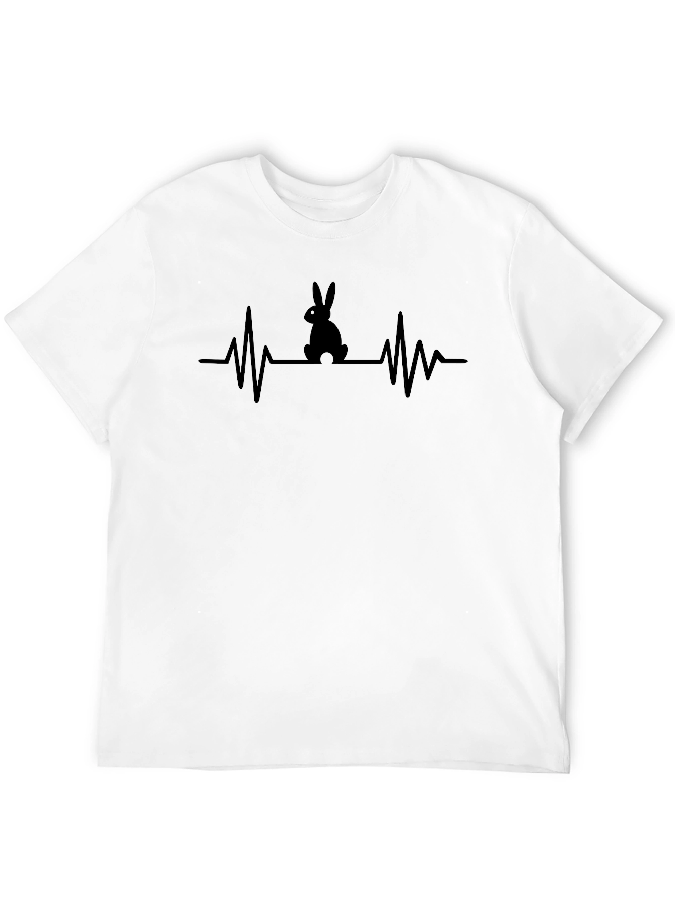 Bunny Heartbeat T-Shirt - Easter Rabbit Design