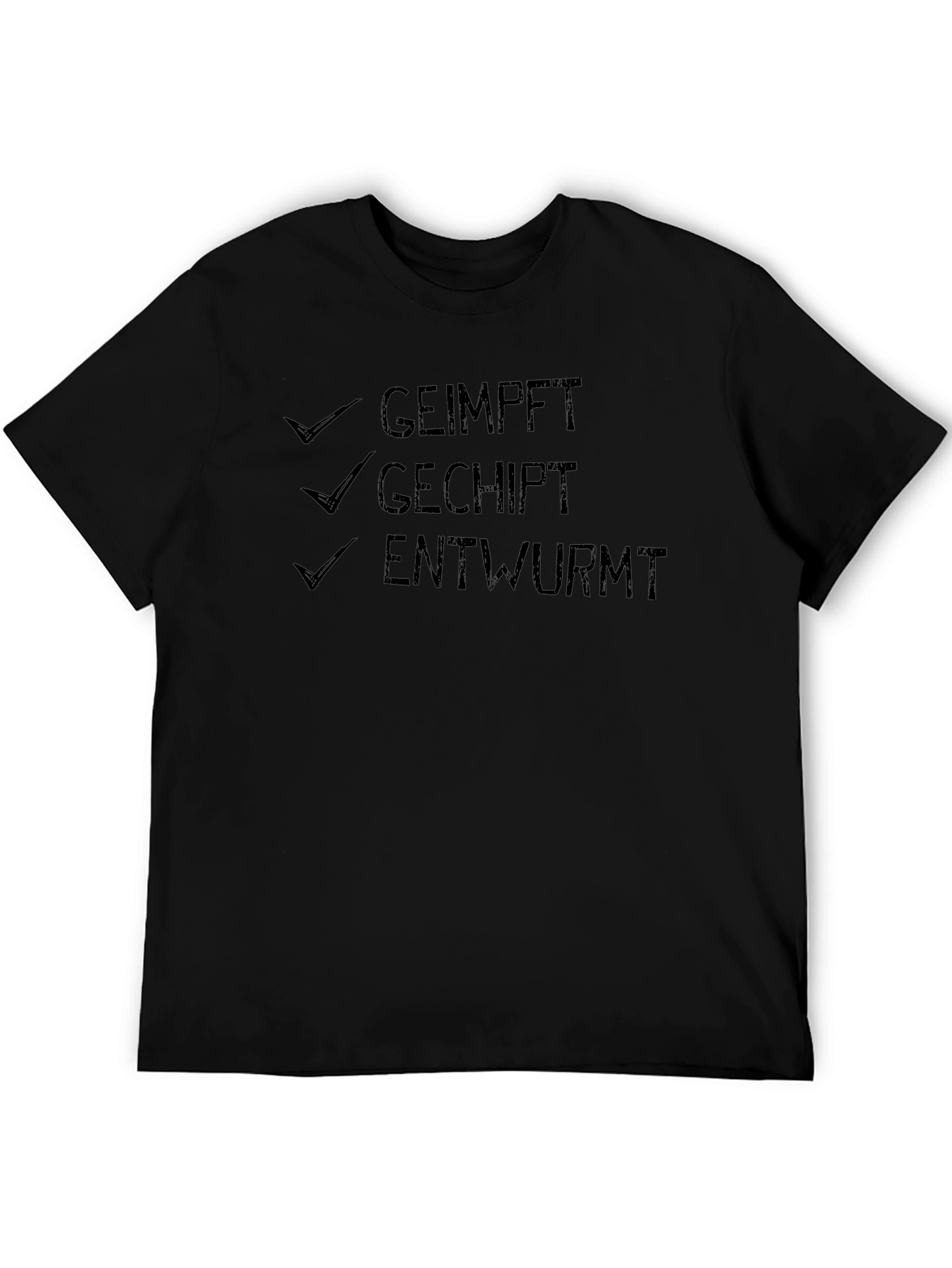 Geimpft Gechipt Entwurmt Novelty T-Shirt