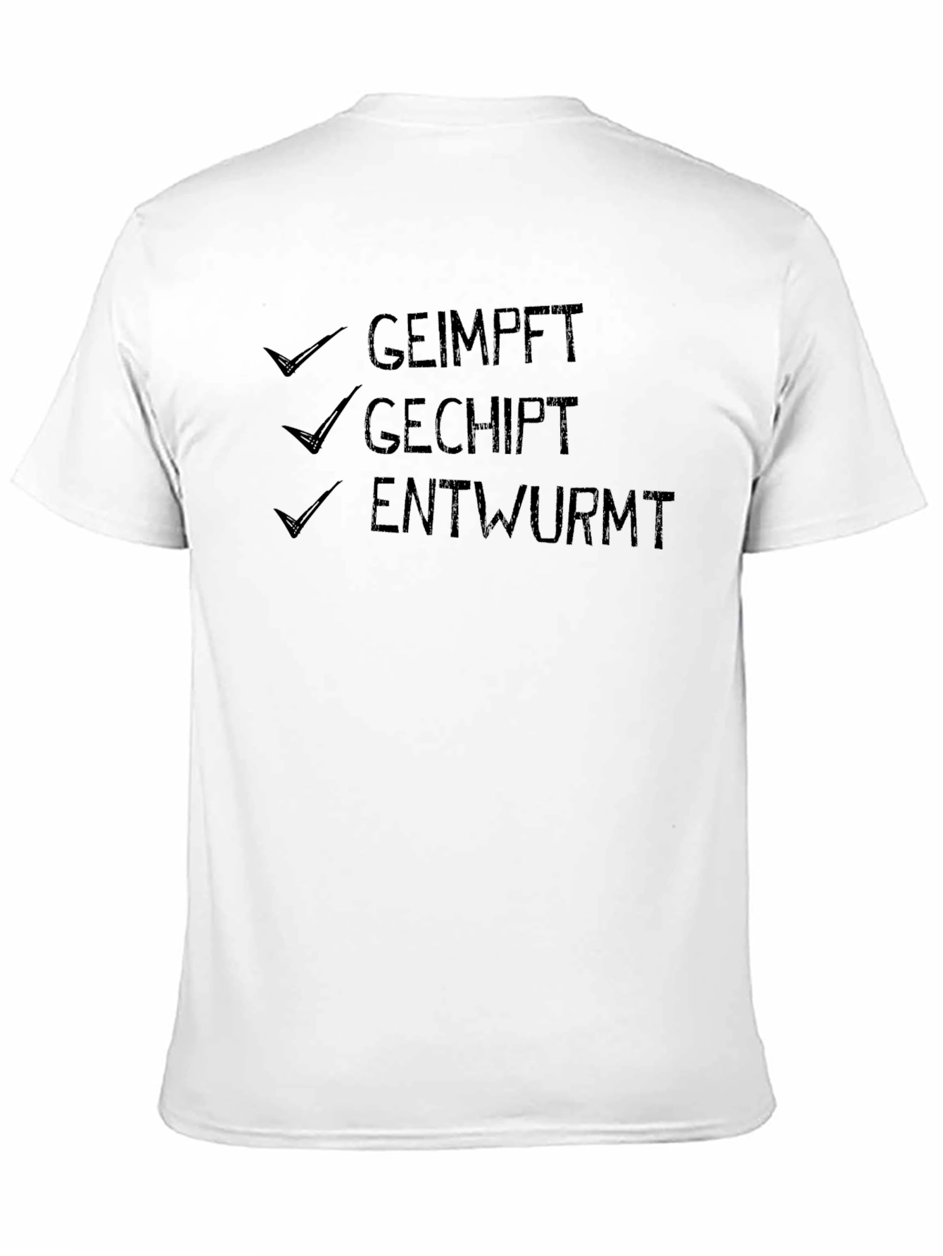 Geimpft Gechipt Entwurmt Novelty T-Shirt
