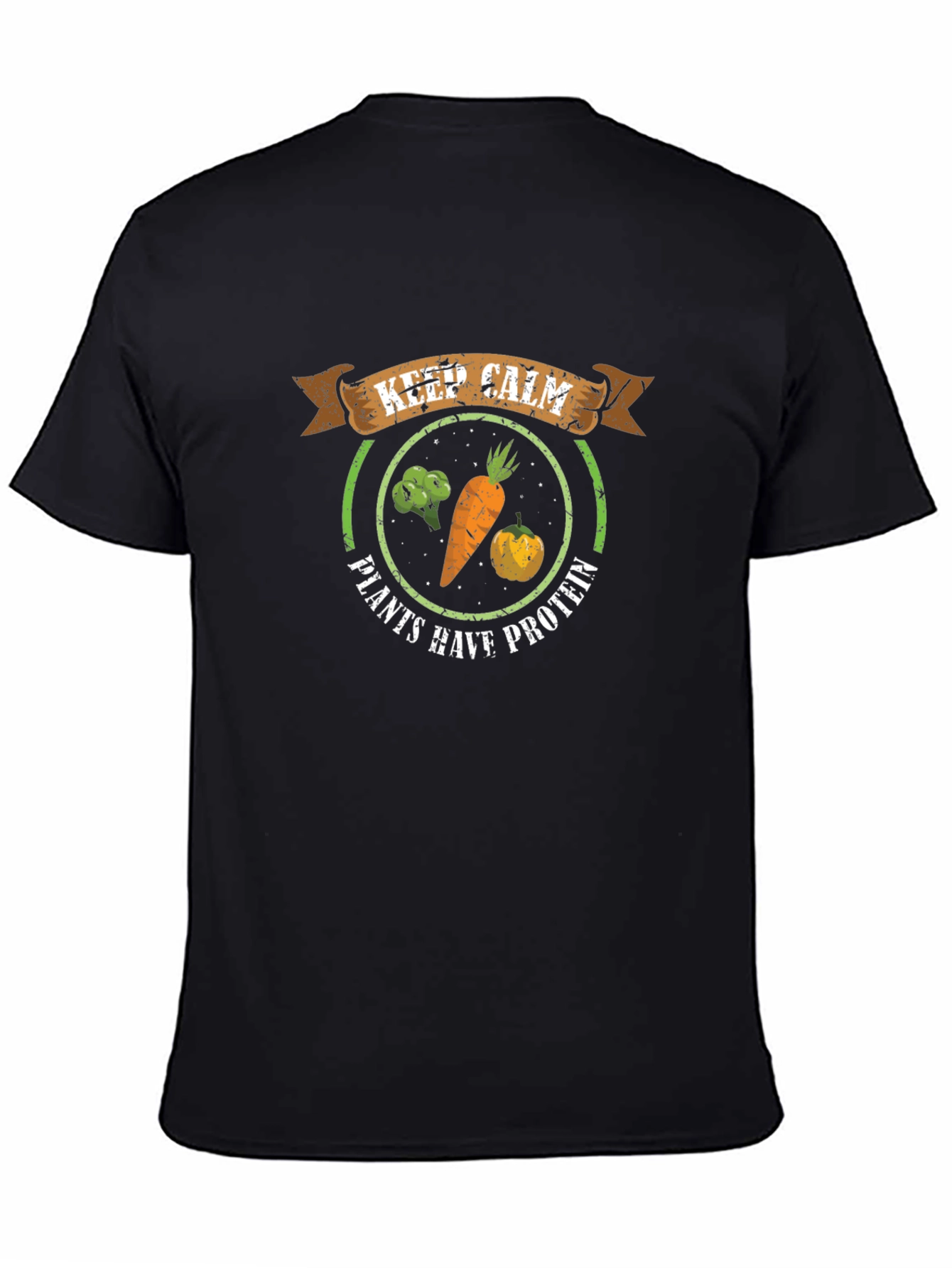 Vegan Protein T-Shirt - Keep Calm & Eat Plants!