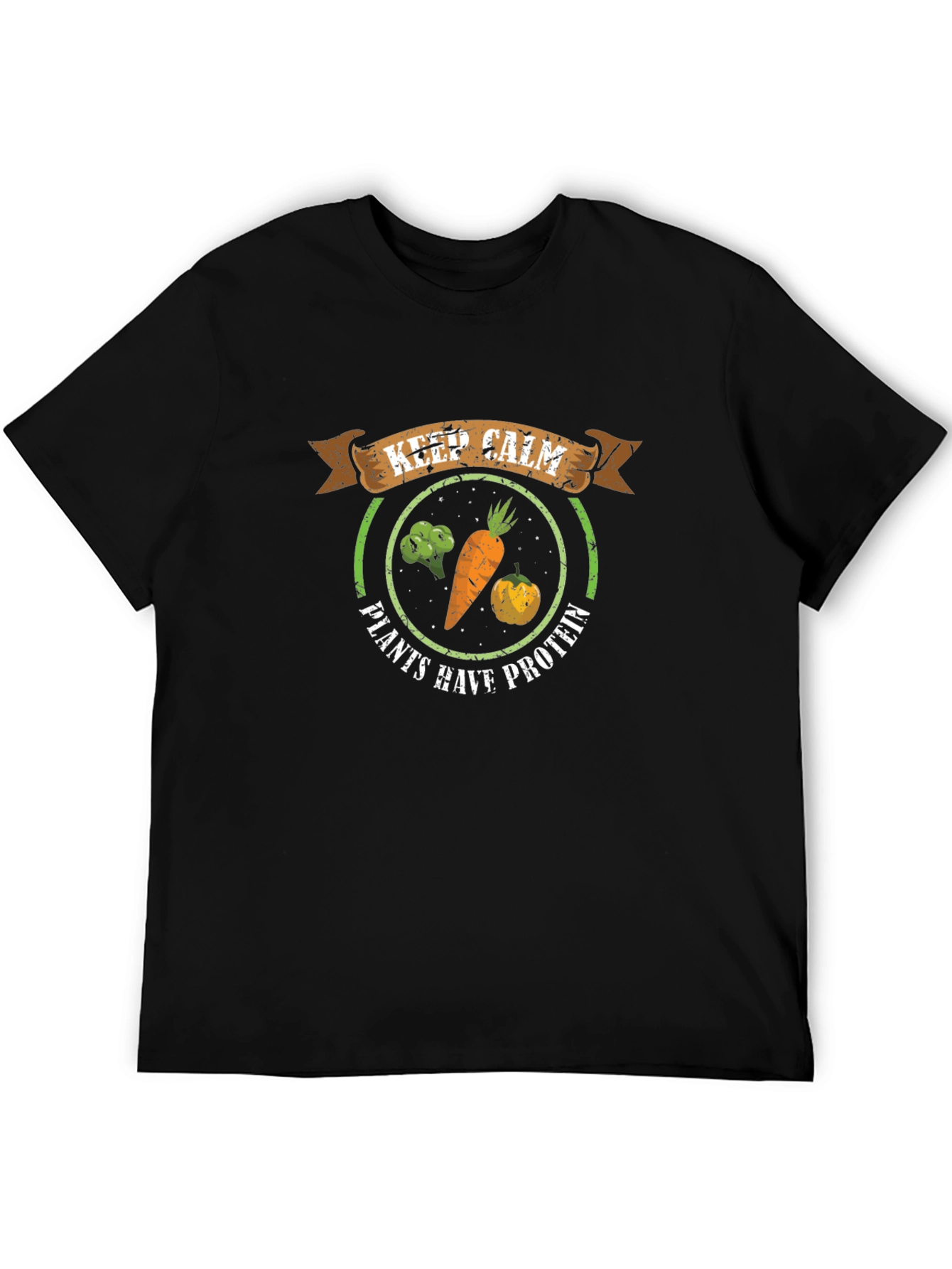 Vegan Protein T-Shirt - Keep Calm & Eat Plants!