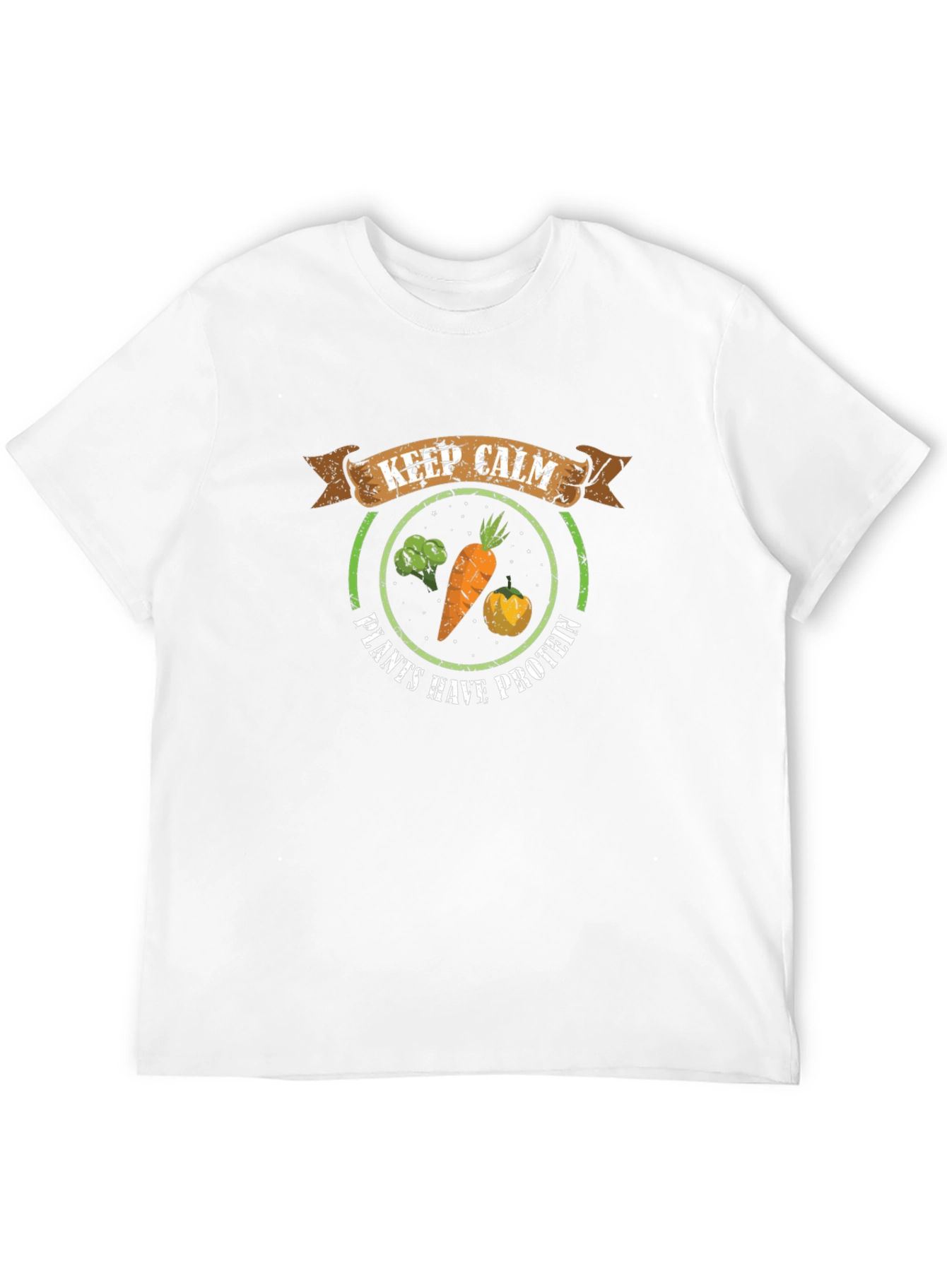Vegan Protein T-Shirt - Keep Calm & Eat Plants!