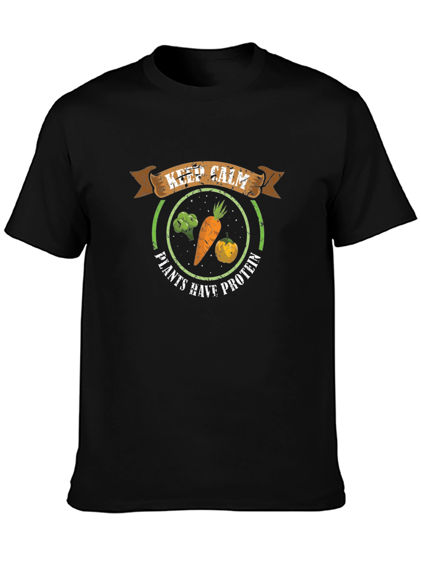 Vegan Protein T-Shirt - Keep Calm & Eat Plants!