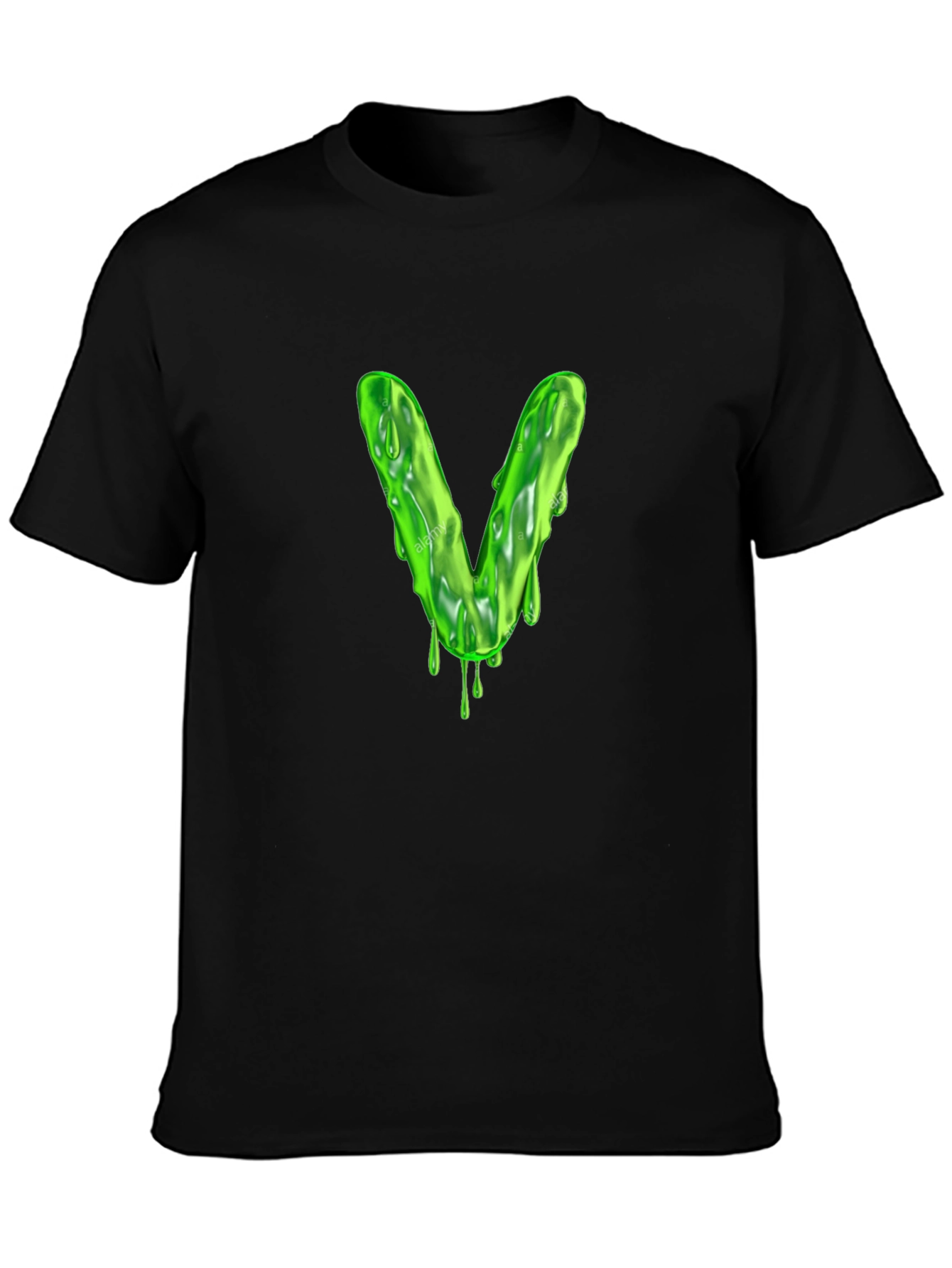 Slime Letter V Graphic Tee - Mens Black T-Shirt