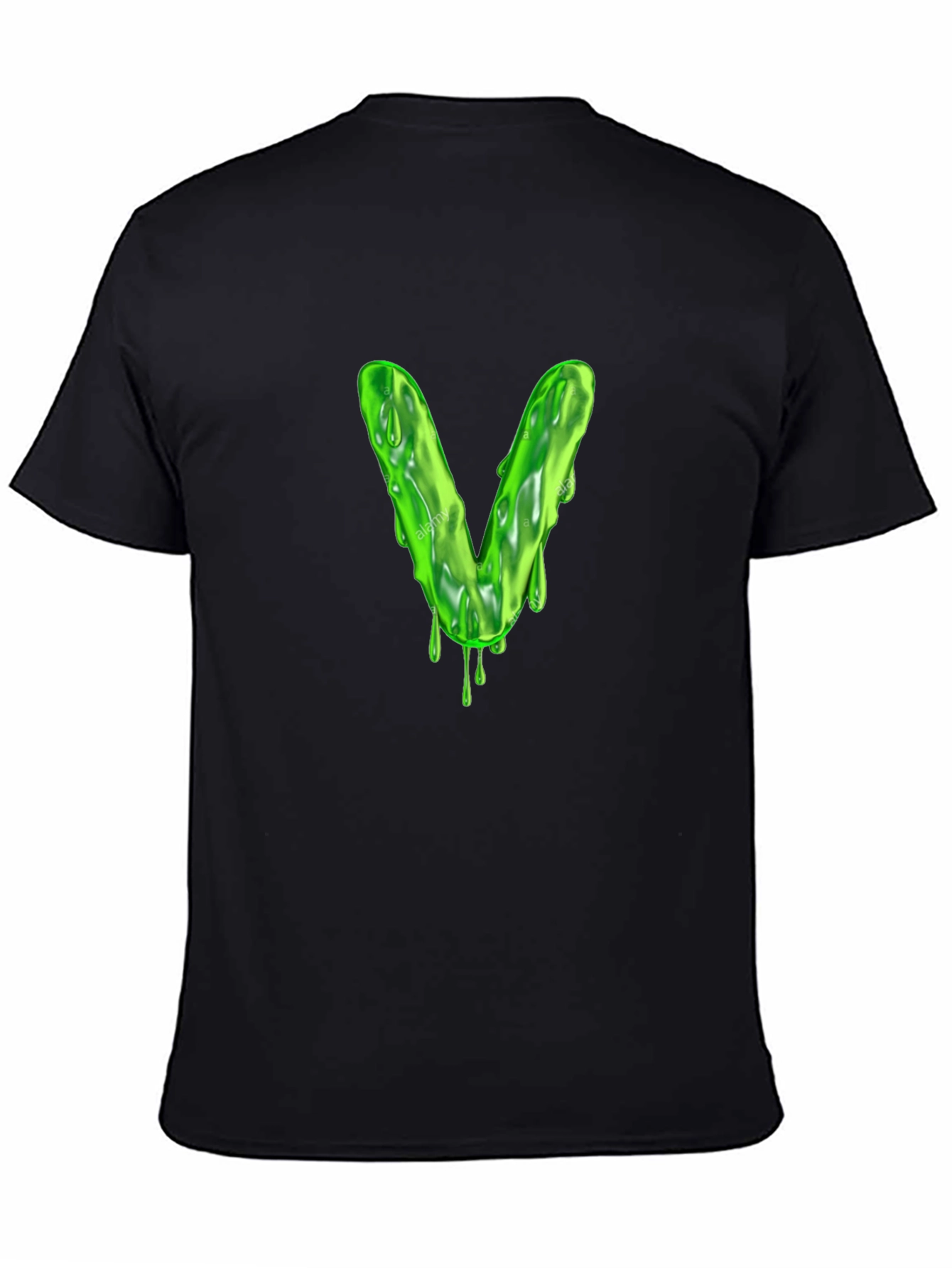 Slime Letter V Graphic Tee - Mens Black T-Shirt