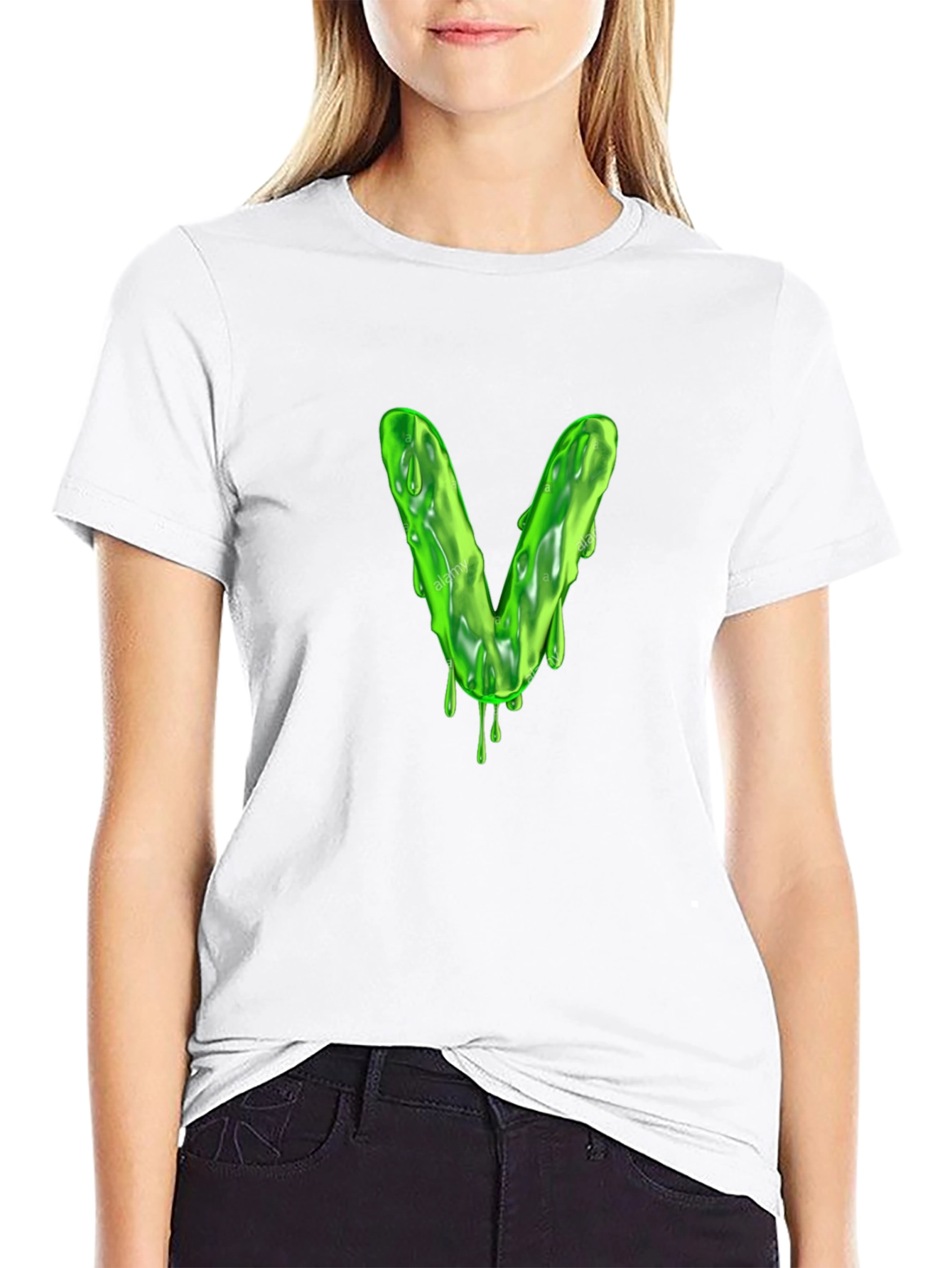 Slime Letter V Graphic Tee - Mens Black T-Shirt