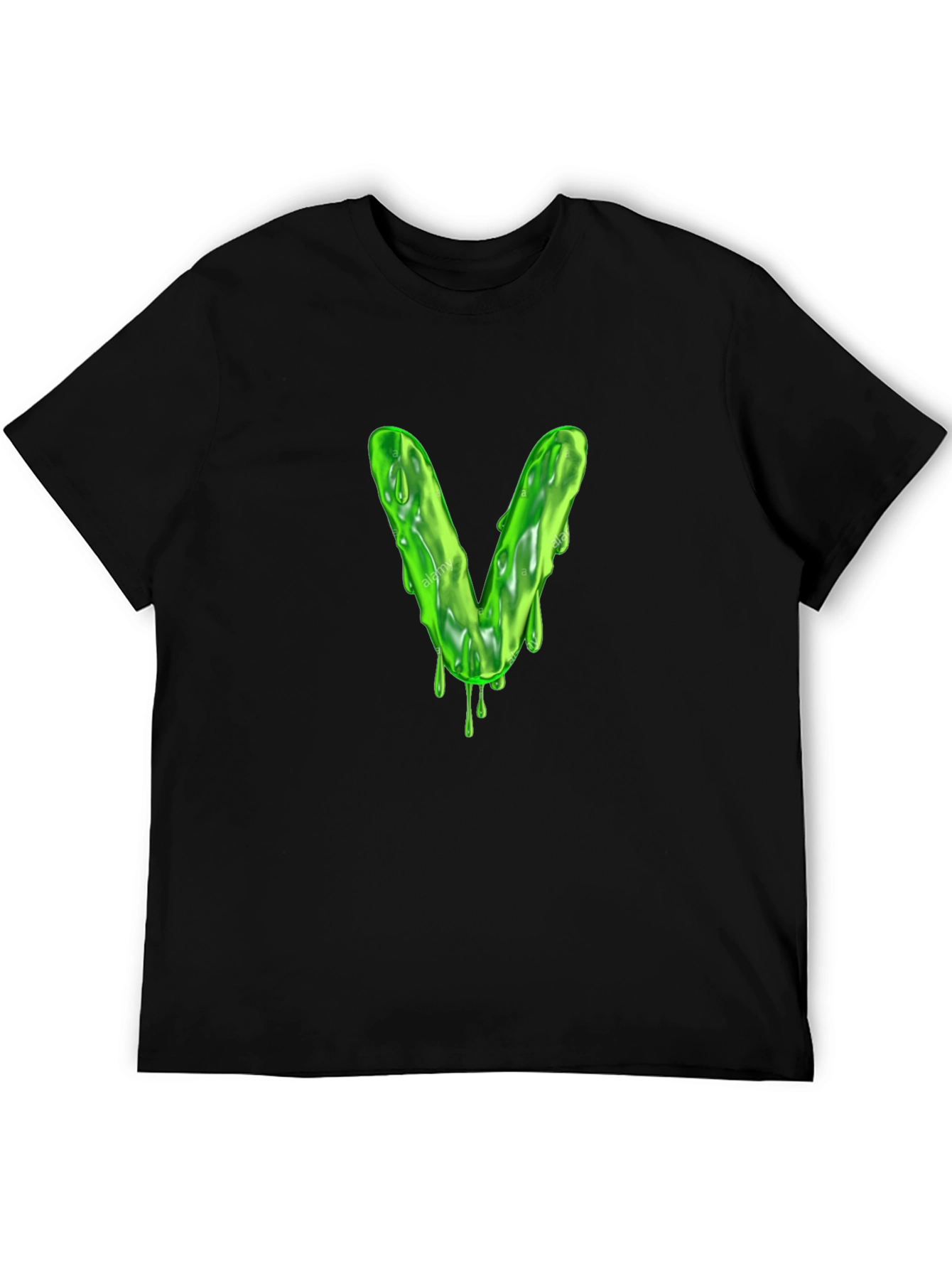 Slime Letter V Graphic Tee - Mens Black T-Shirt