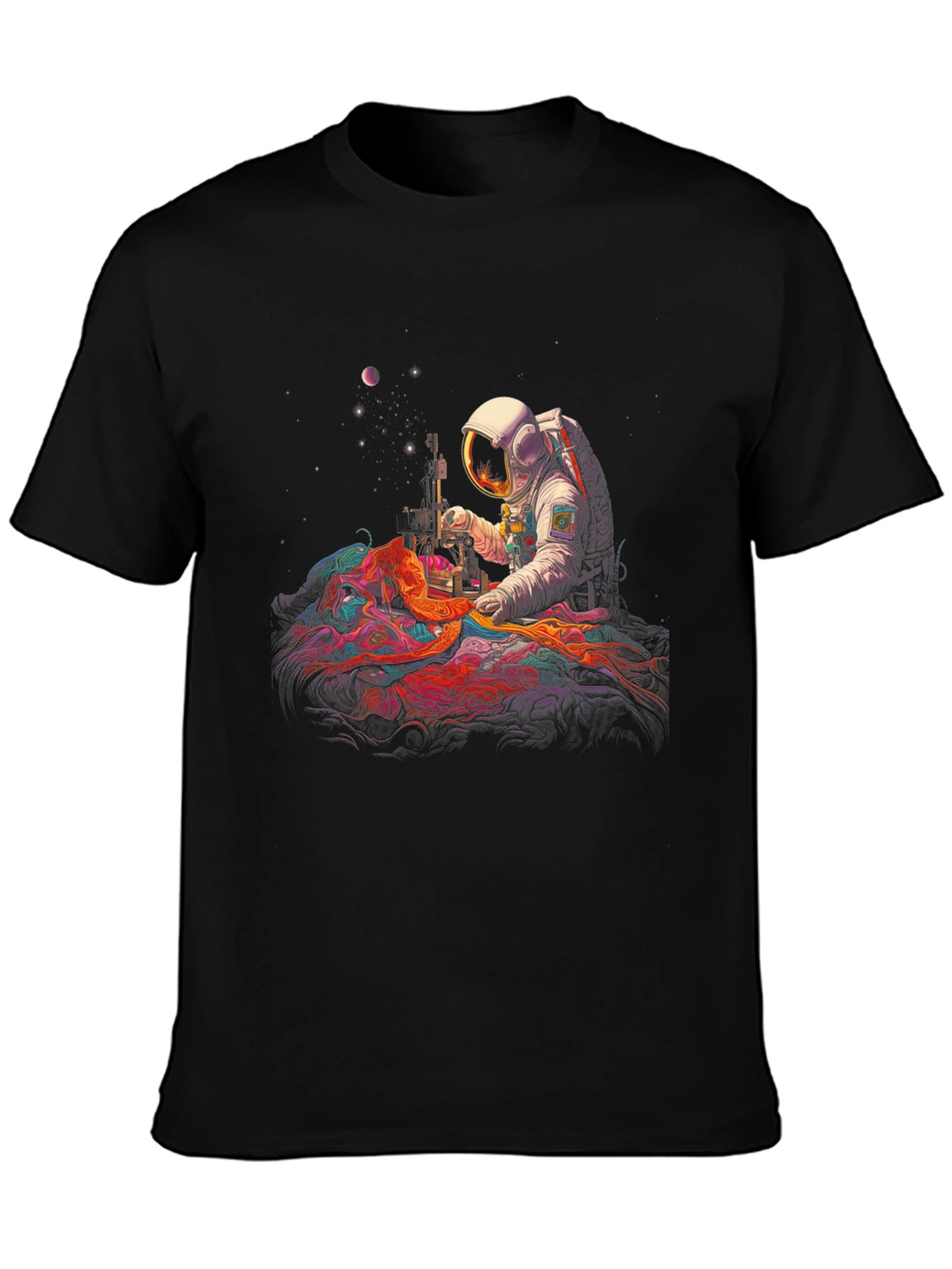 Astronaut Tailor T-Shirt: Cosmic Sewing