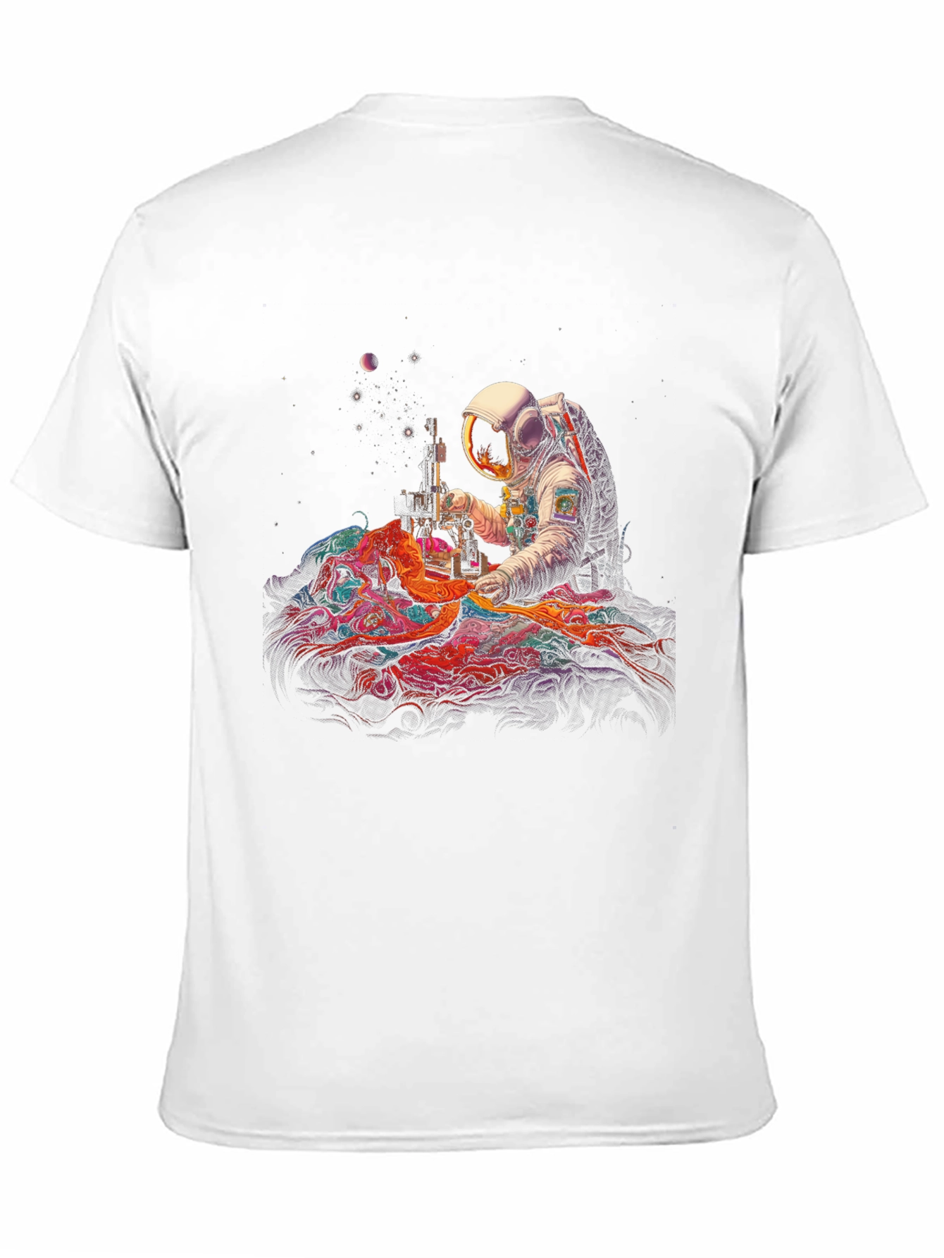 Astronaut Tailor T-Shirt: Cosmic Sewing