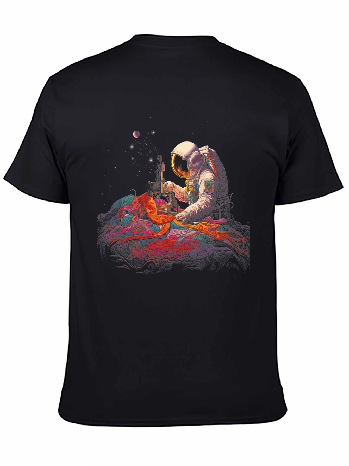 Astronaut Tailor T-Shirt: Cosmic Sewing