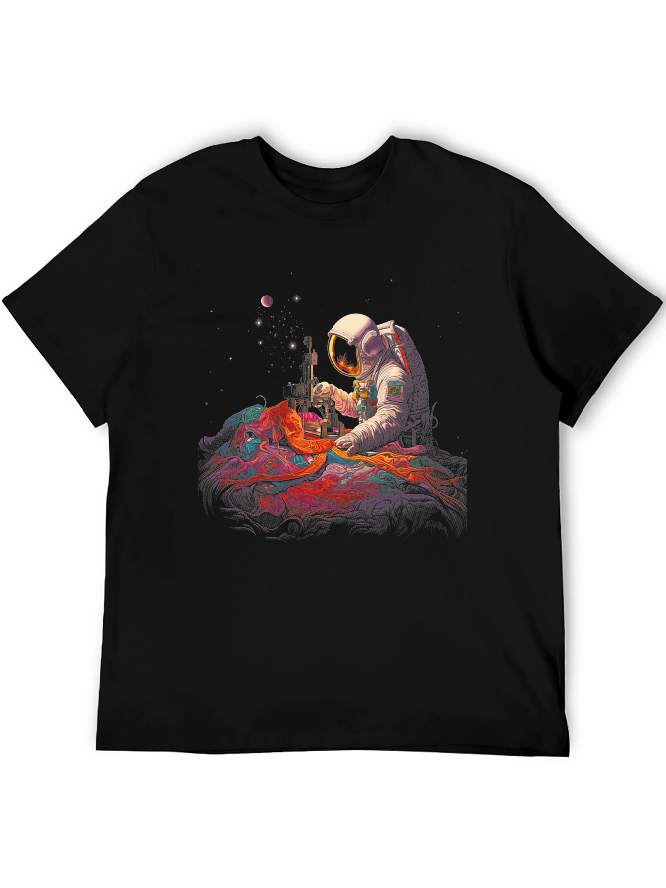 Astronaut Tailor T-Shirt: Cosmic Sewing