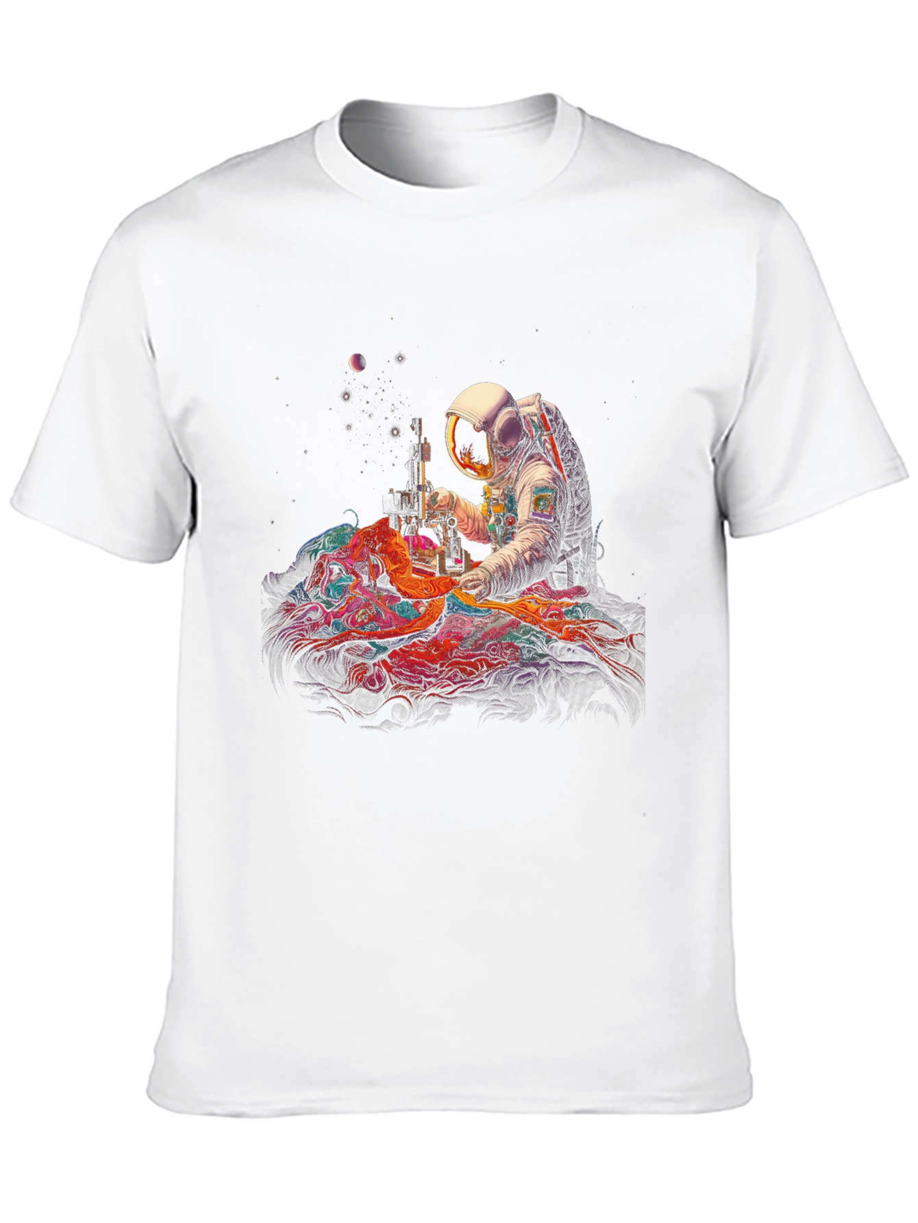 Astronaut Tailor T-Shirt: Cosmic Sewing