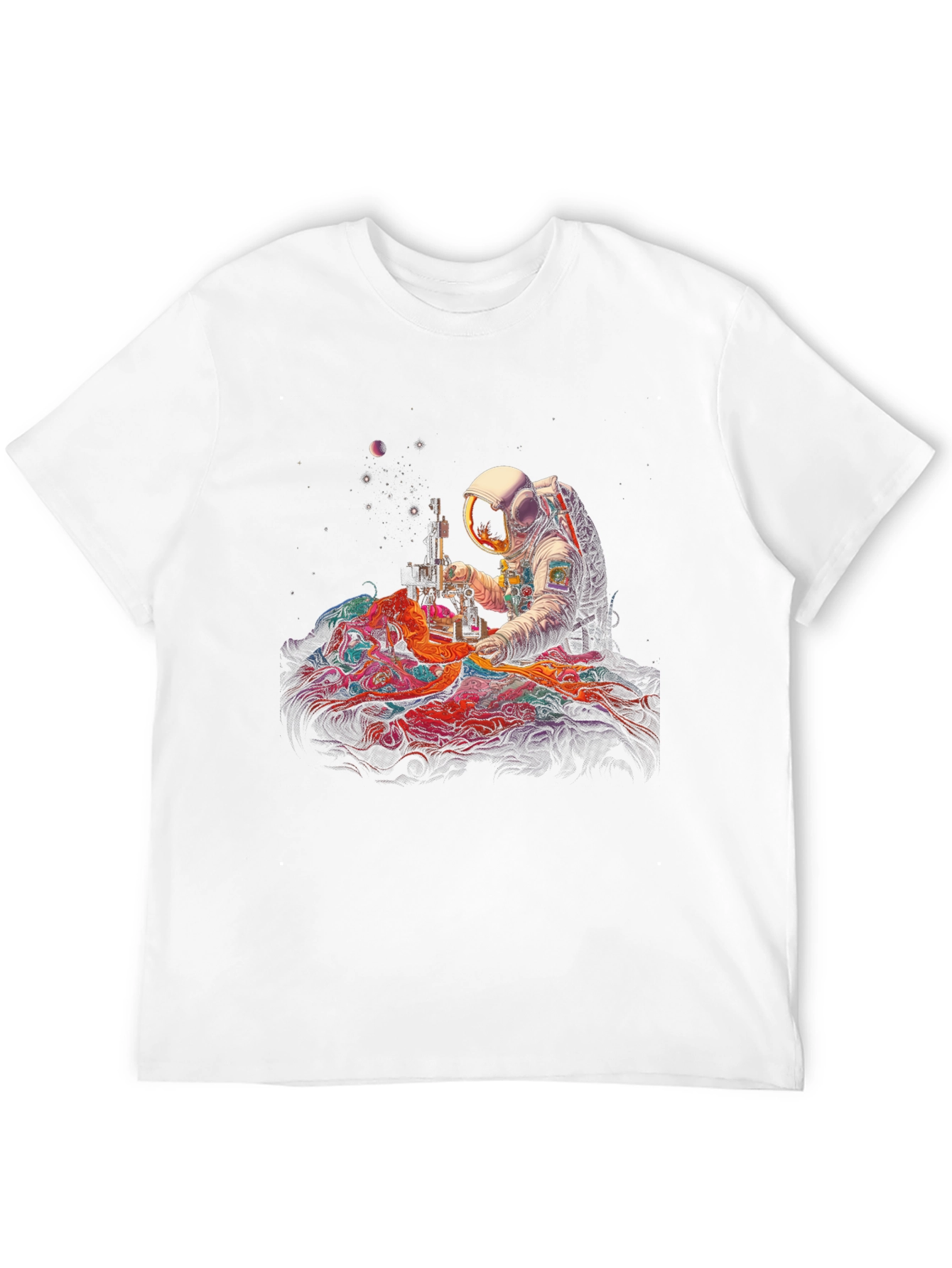 Astronaut Tailor T-Shirt: Cosmic Sewing