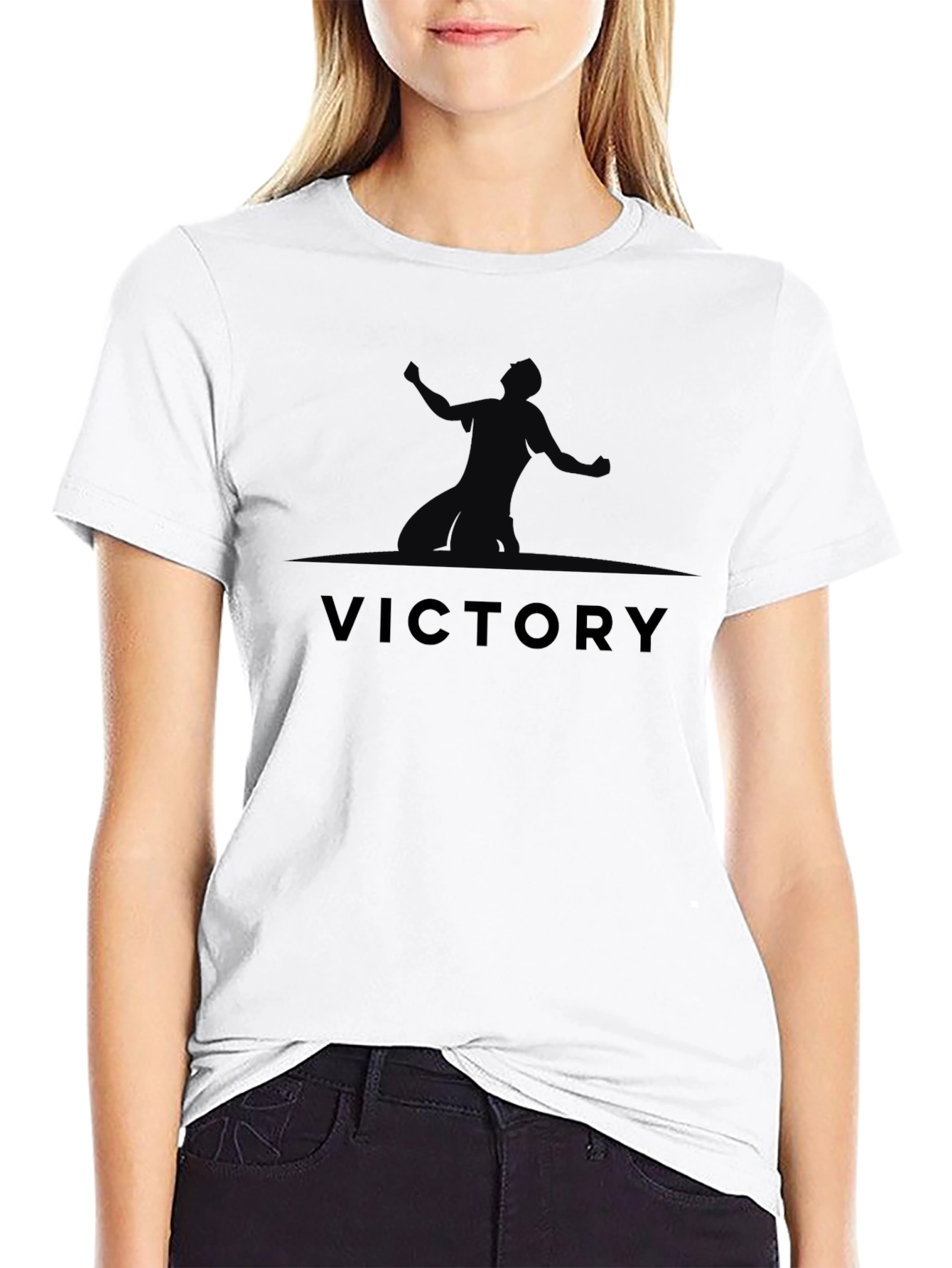 Victory Graphic Print Crew Neck Tee