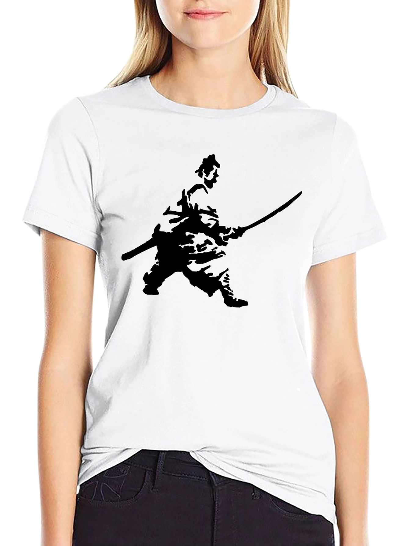 Samurai Silhouette Black T-Shirt