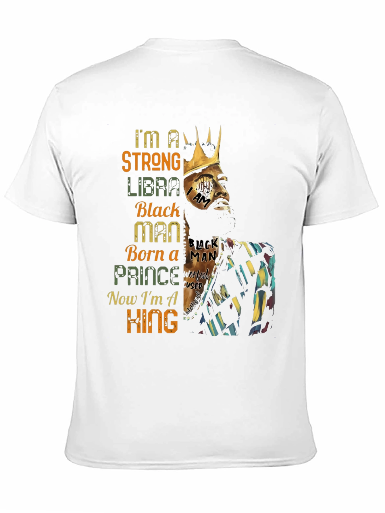Strong Libra Black Man King T-Shirt