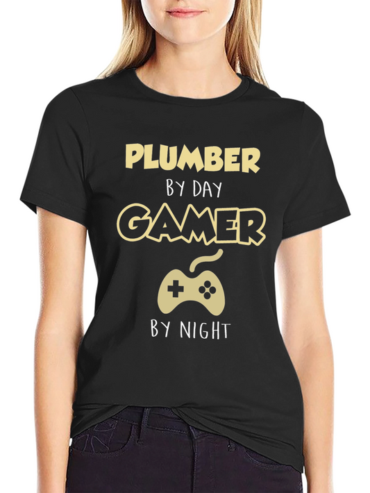 Plumber Gamer T-Shirt - Funny Occupation Tee