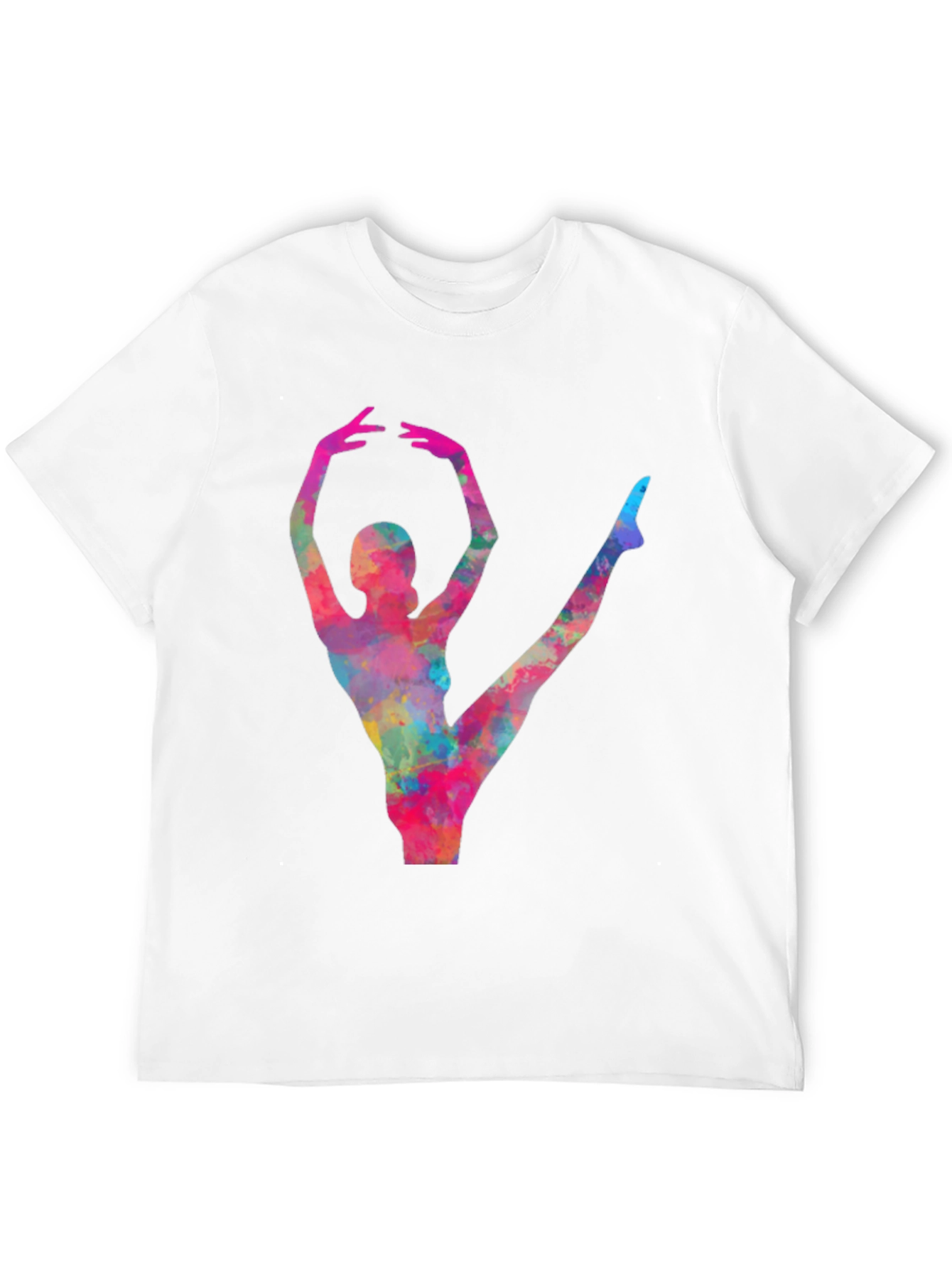 Watercolor Ballerina Black T-Shirt