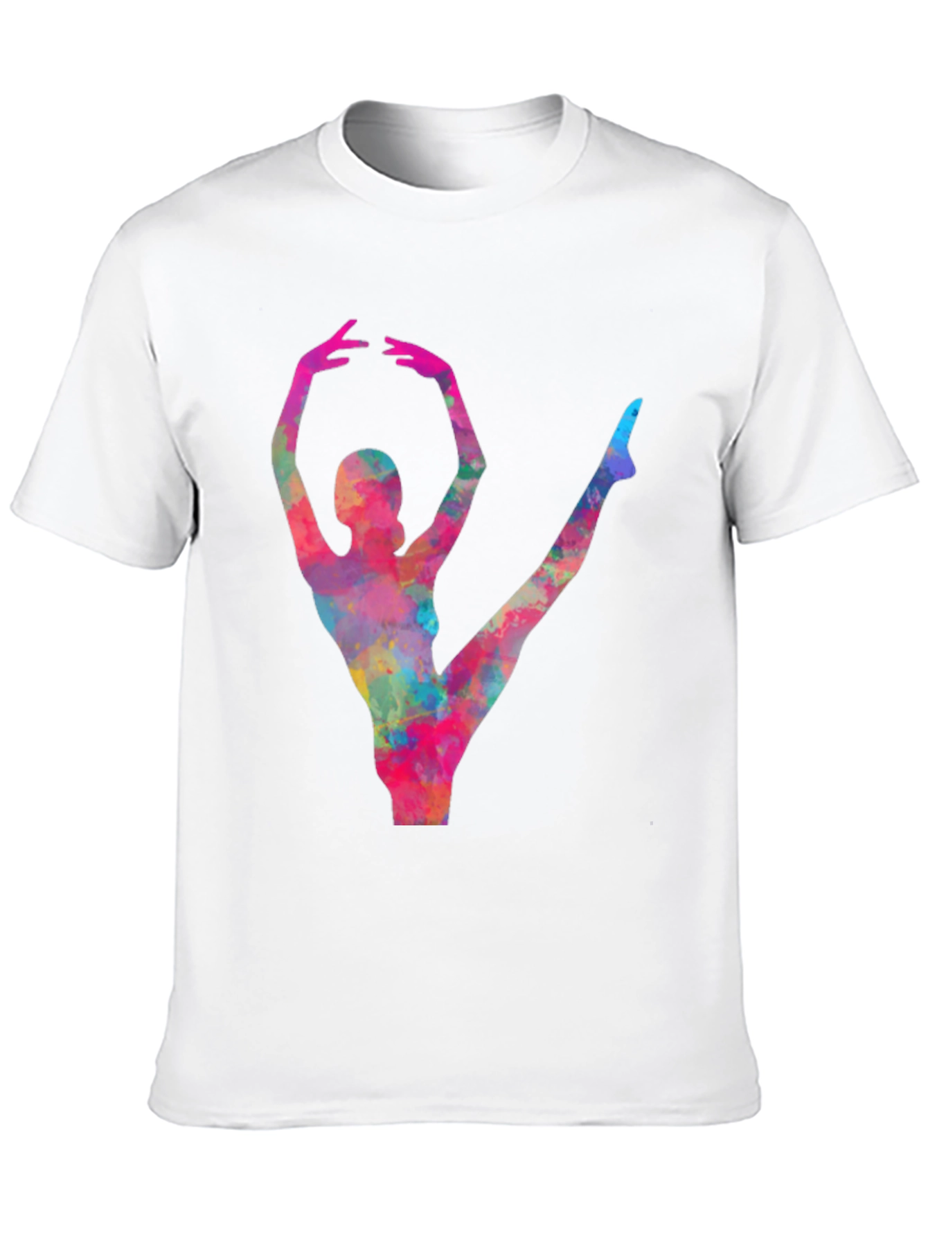 Watercolor Ballerina Black T-Shirt