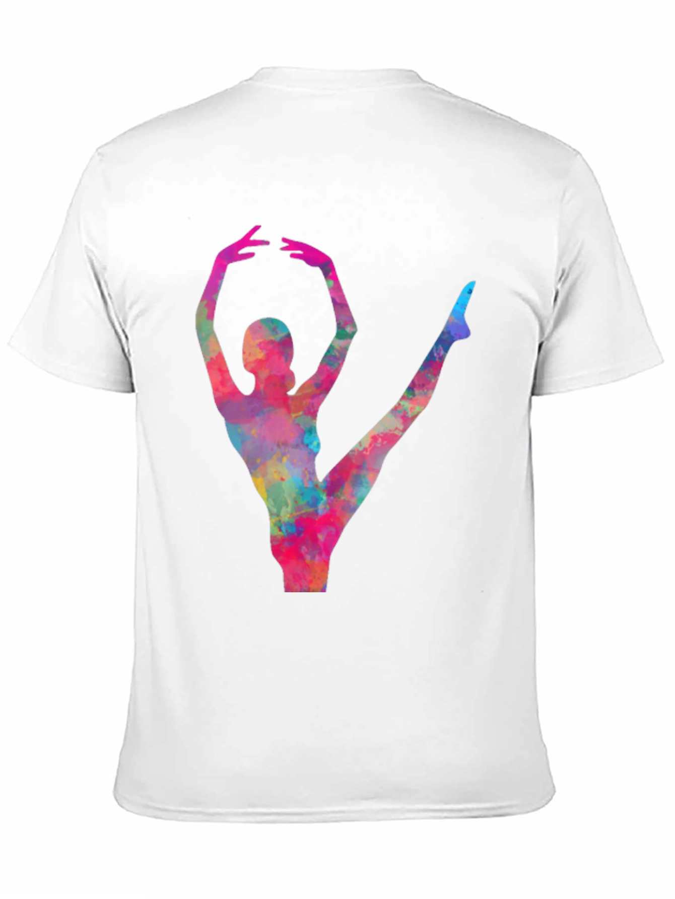 Watercolor Ballerina Black T-Shirt