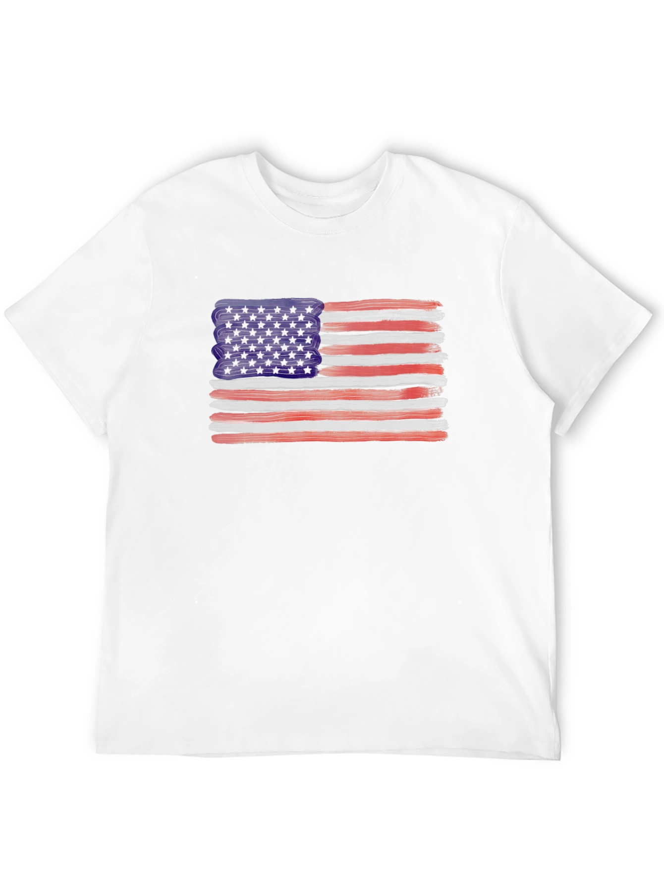 American Flag Brush Stroke T-Shirt