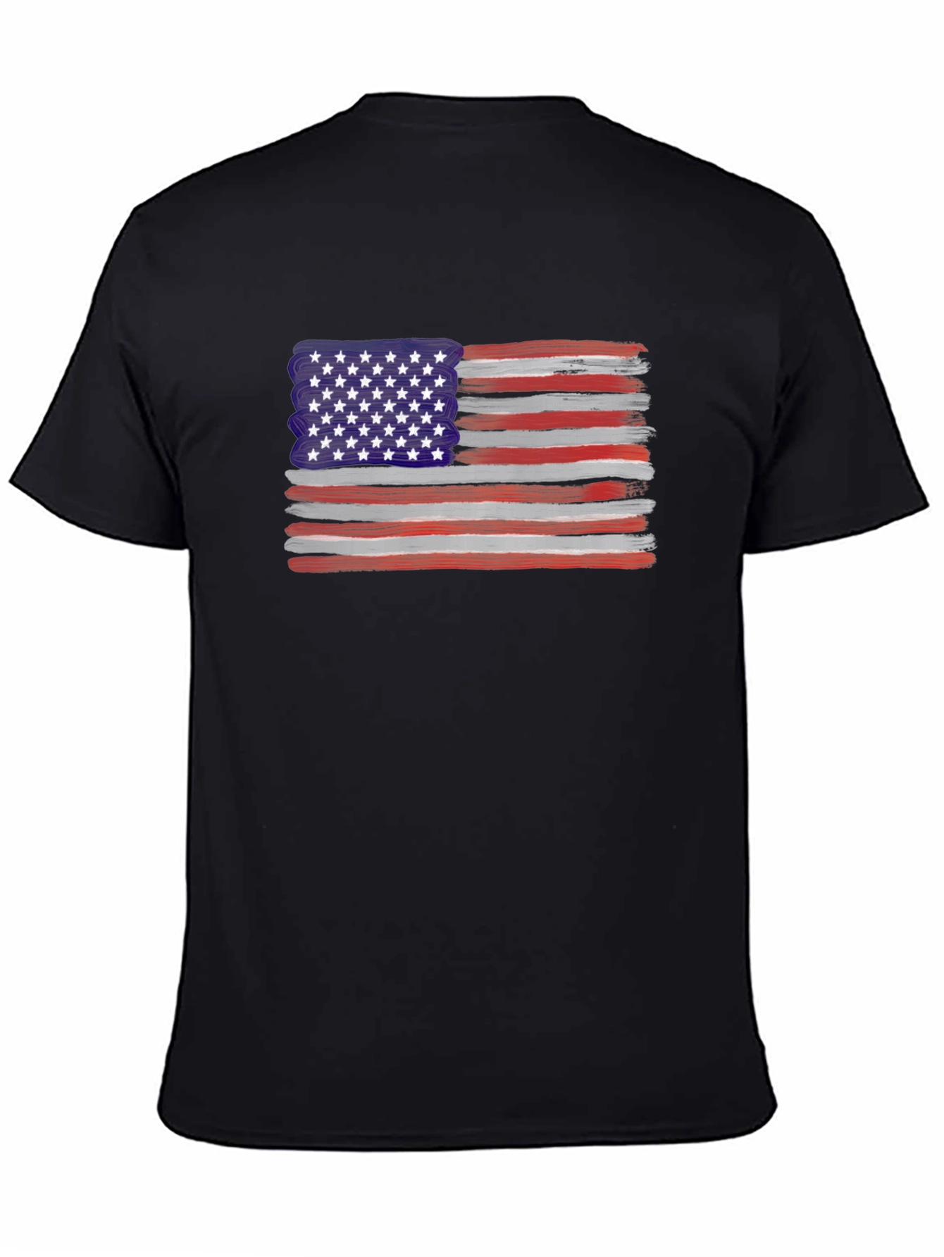 American Flag Brush Stroke T-Shirt