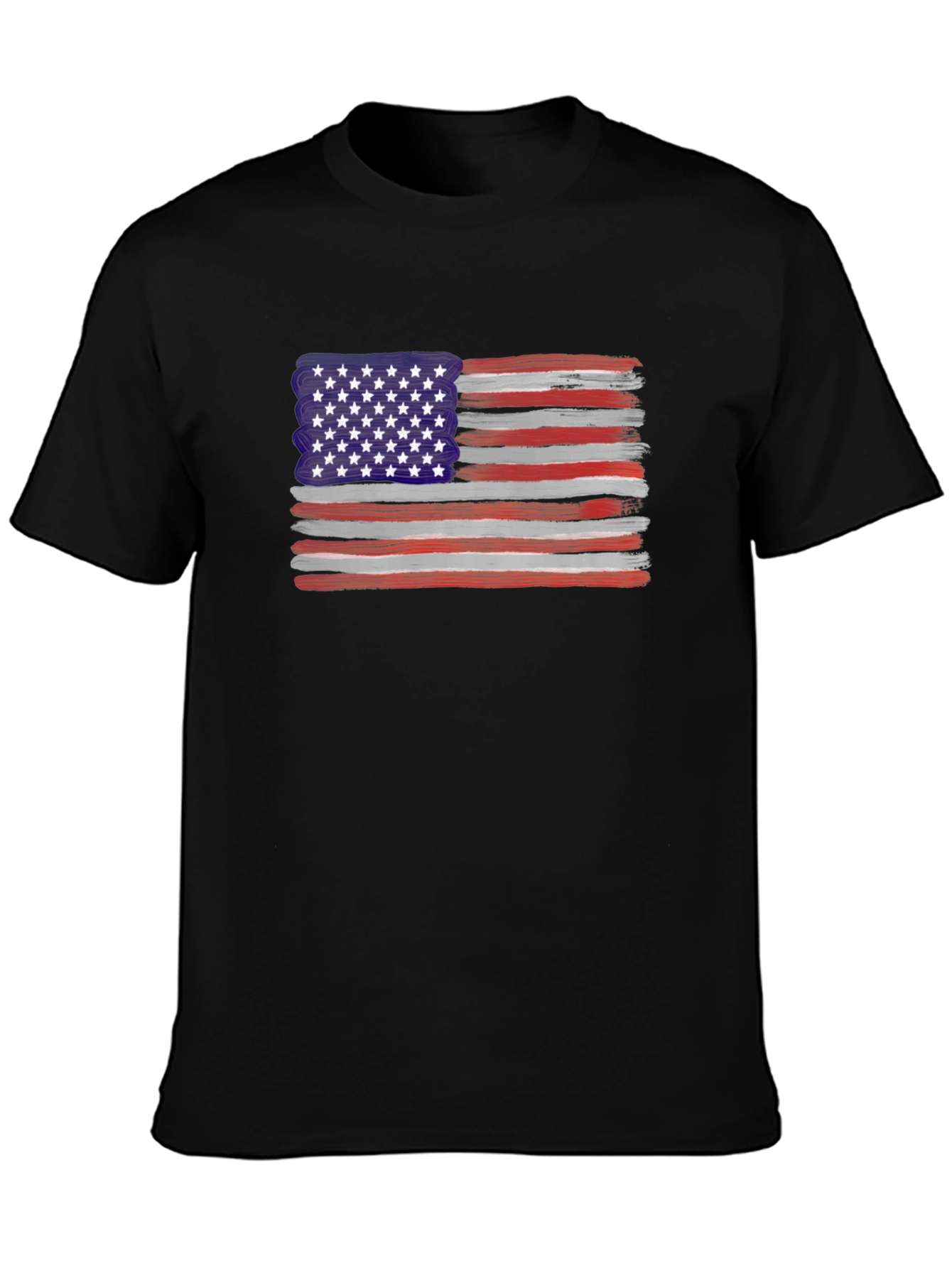 American Flag Brush Stroke T-Shirt