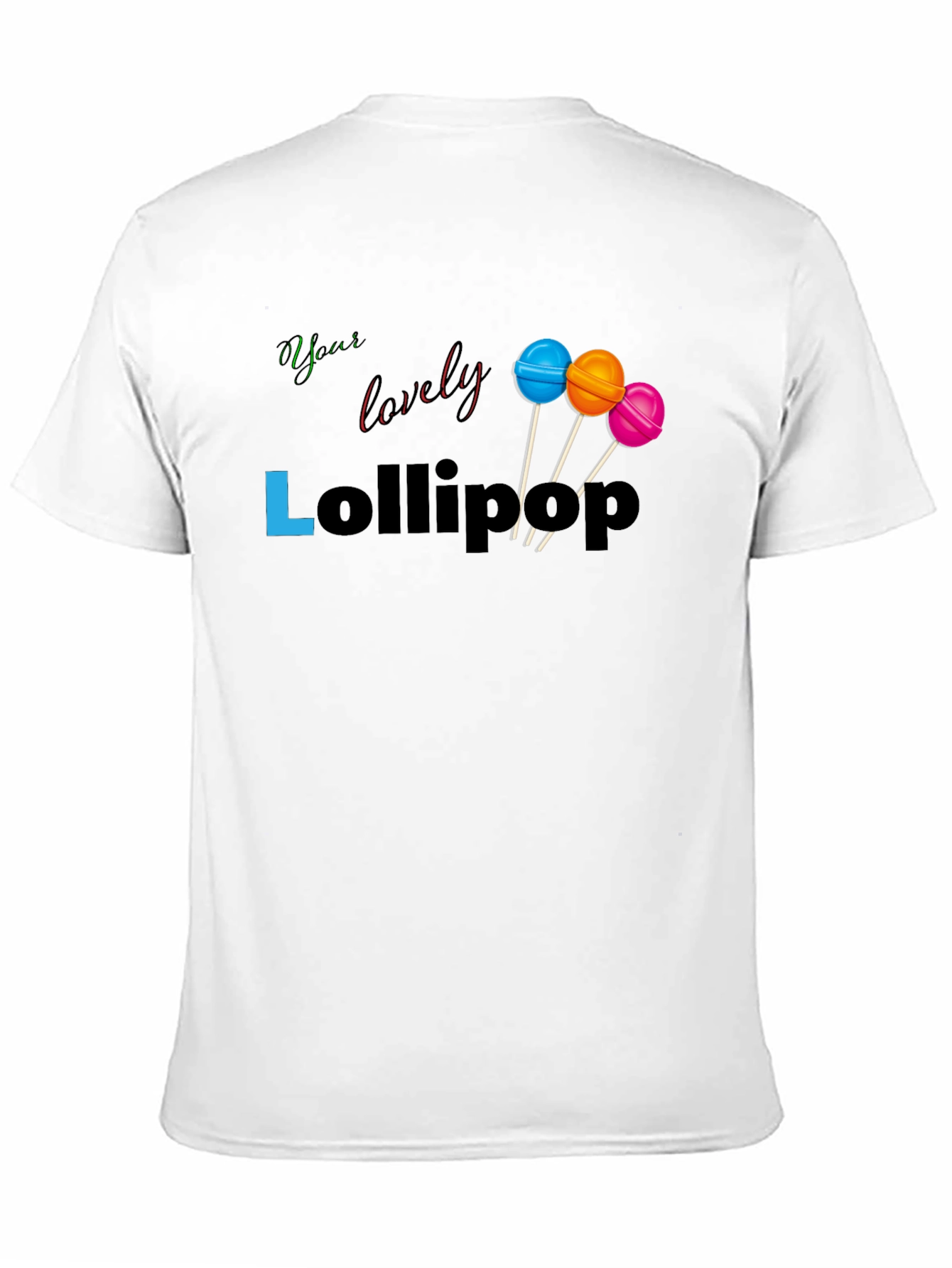 Yous Lovely Lollipop Graphic Black T-Shirt