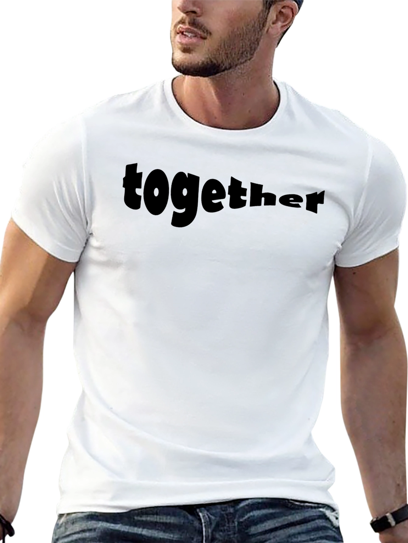 Together Black Graphic Tee - Casual Style