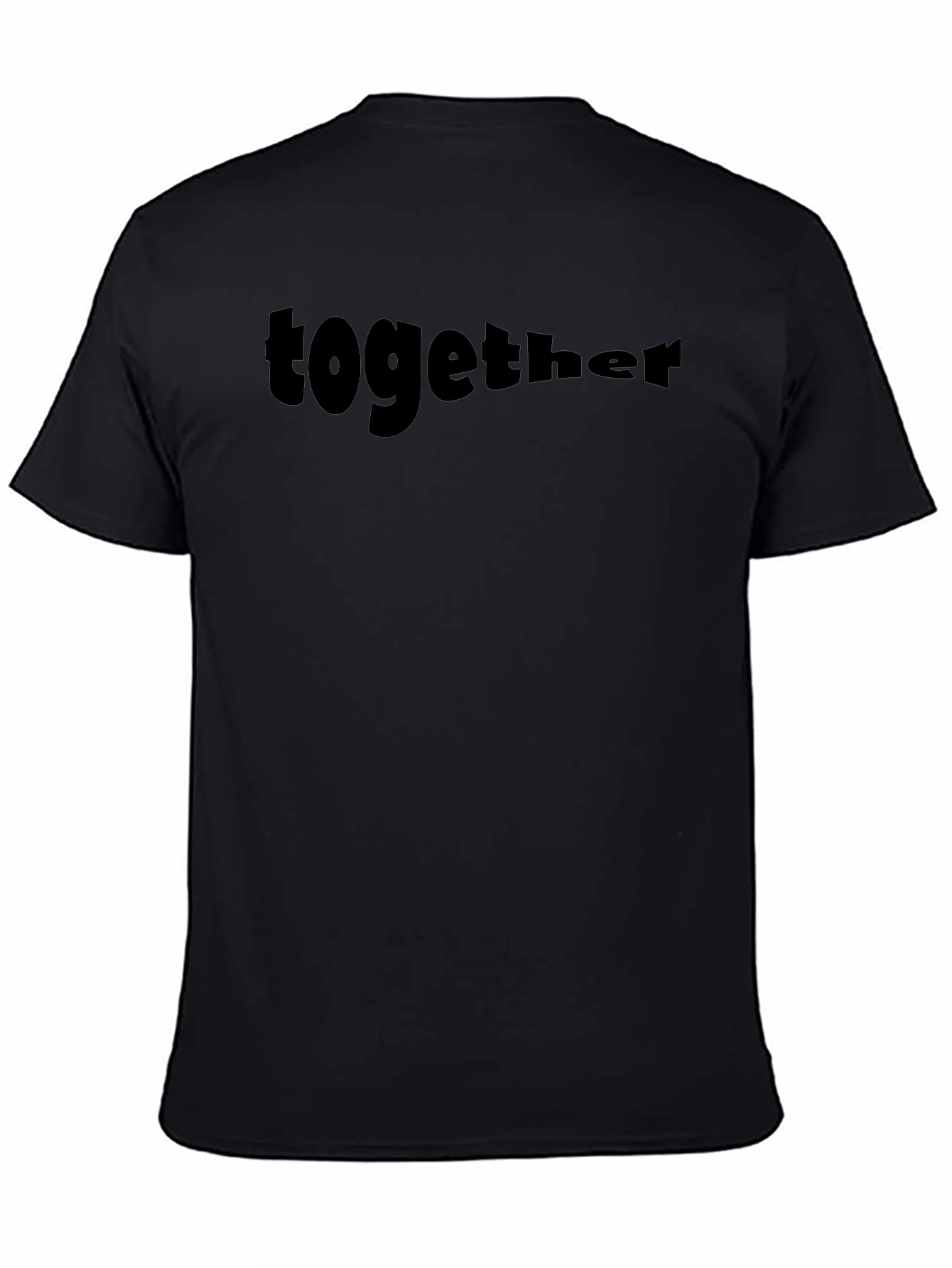 Together Black Graphic Tee - Casual Style