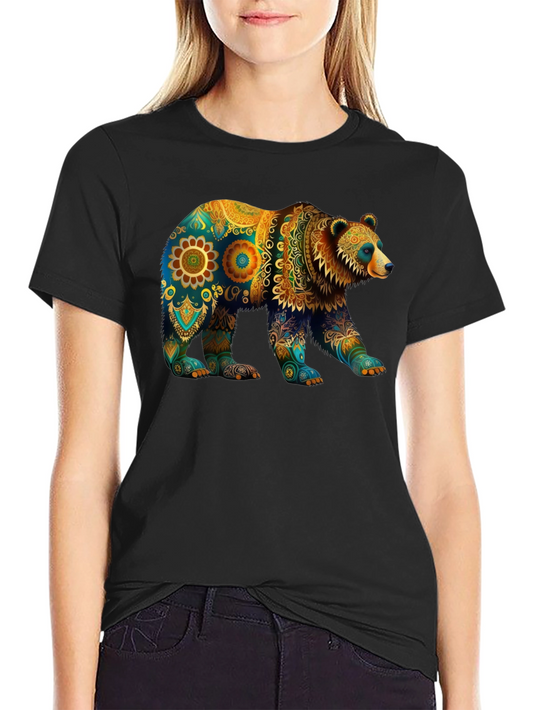 Bear Mandala Graphic T-Shirt