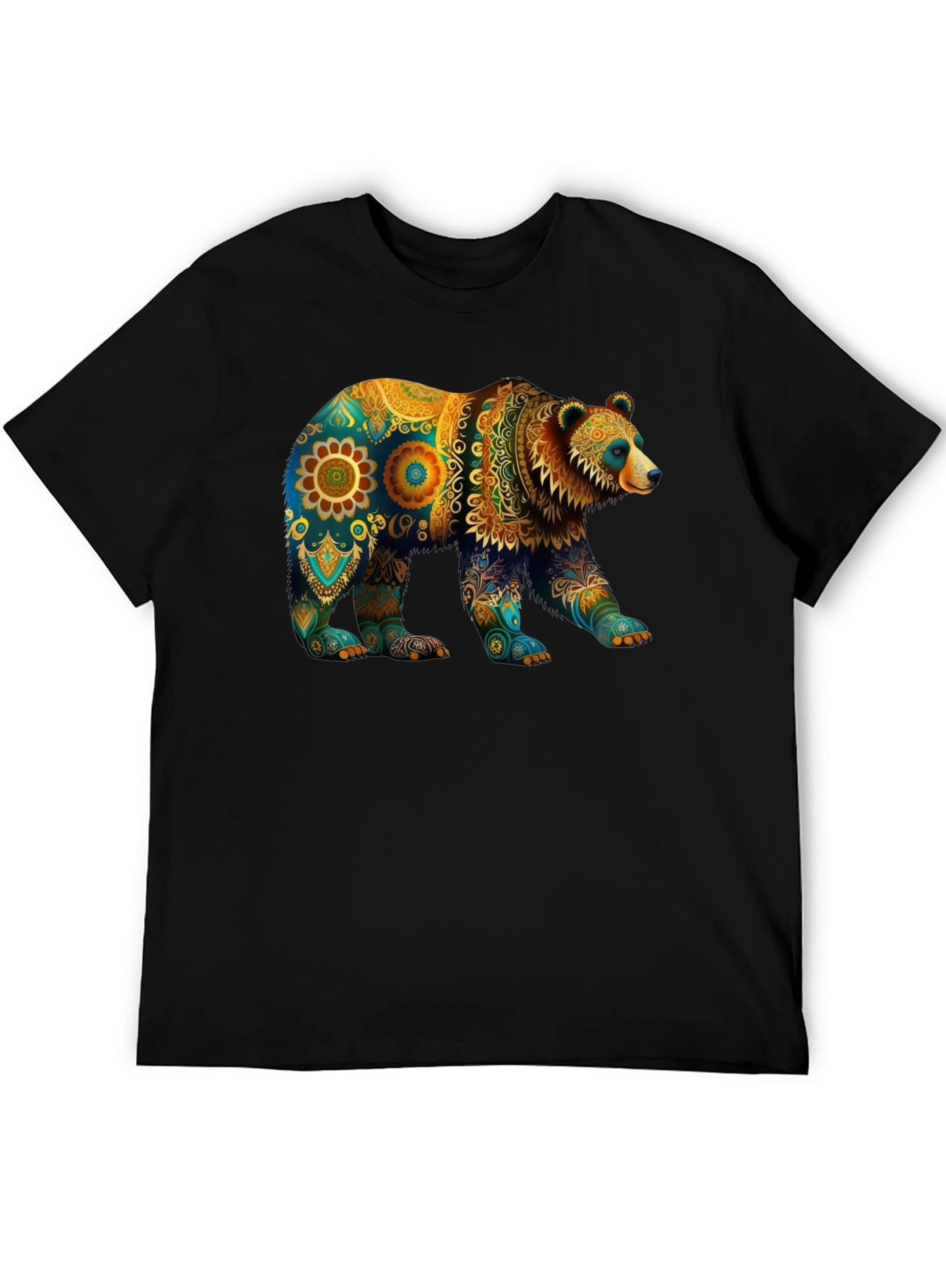 Bear Mandala Graphic T-Shirt