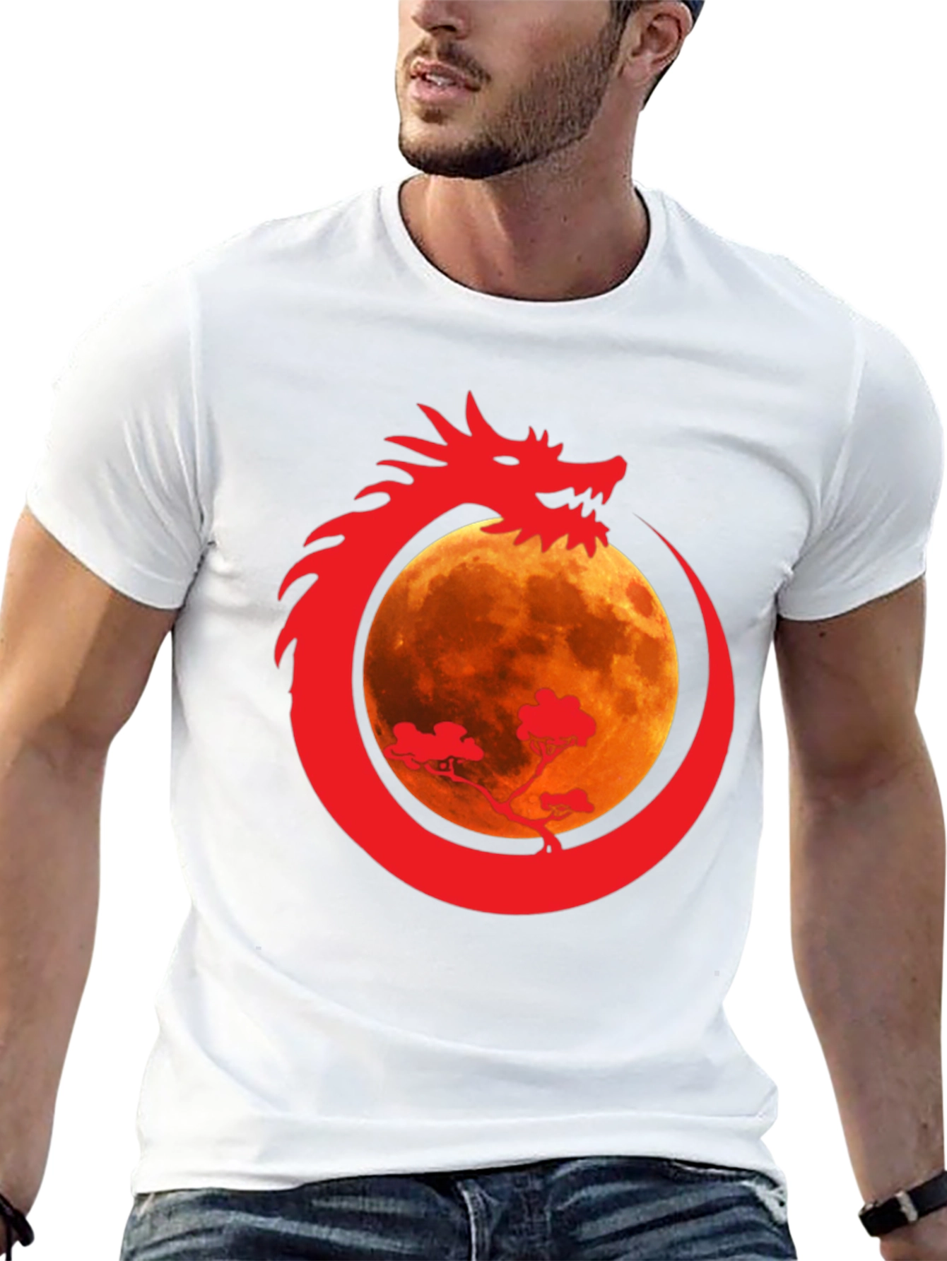 Dragon Moon Graphic T-Shirt - Unique Design